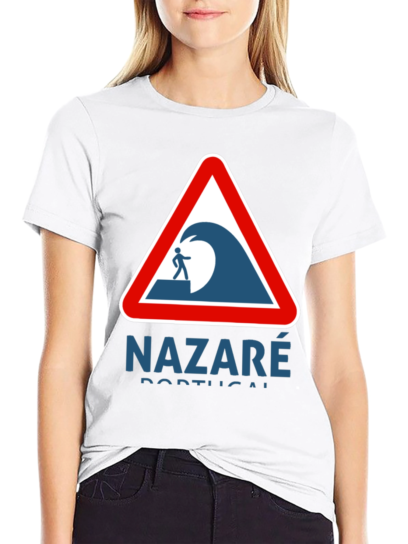 Nazaré Portugal Wave Warning Graphic Tee