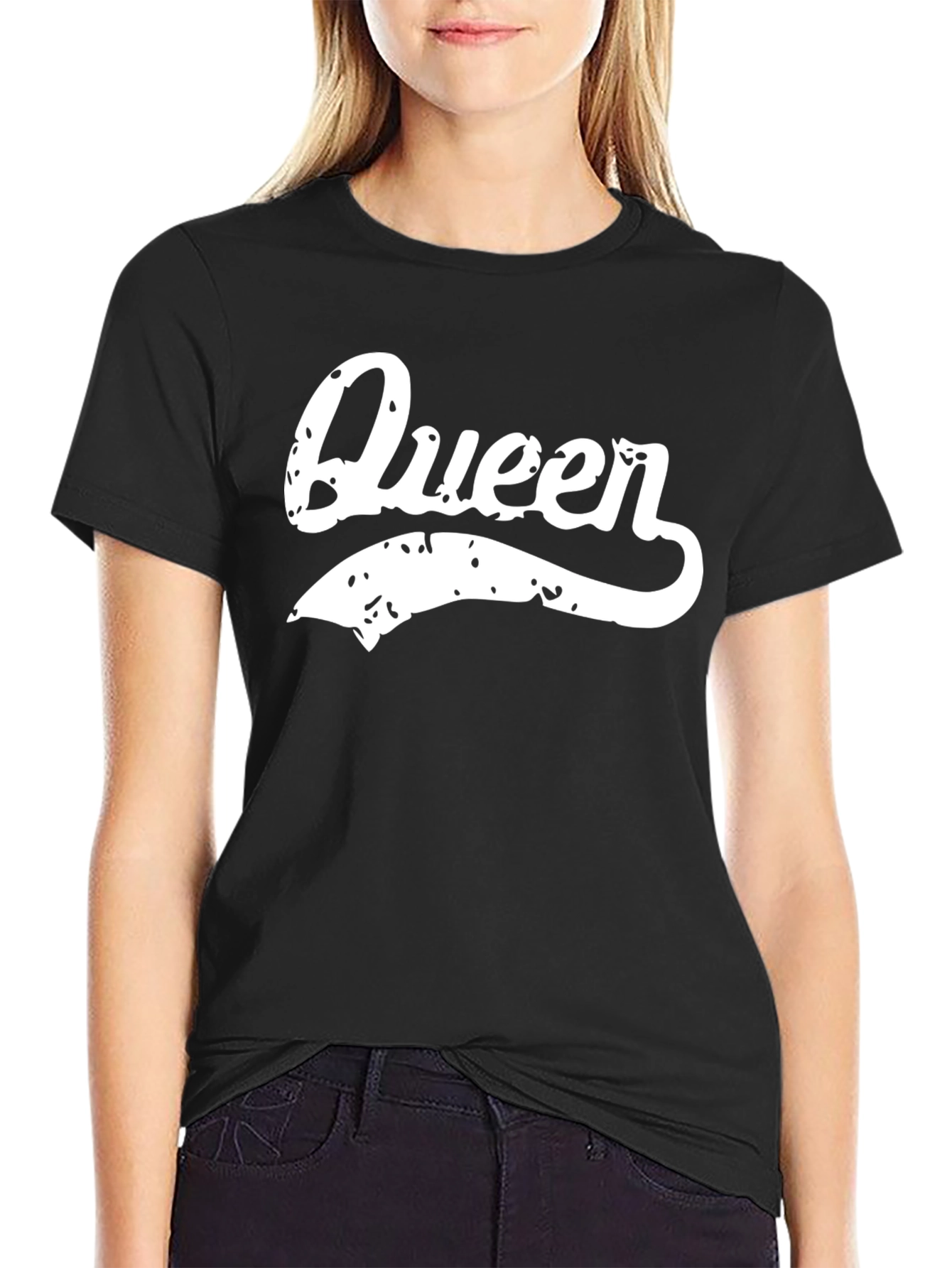 Queen Graphic Tee - Black Cotton T-Shirt