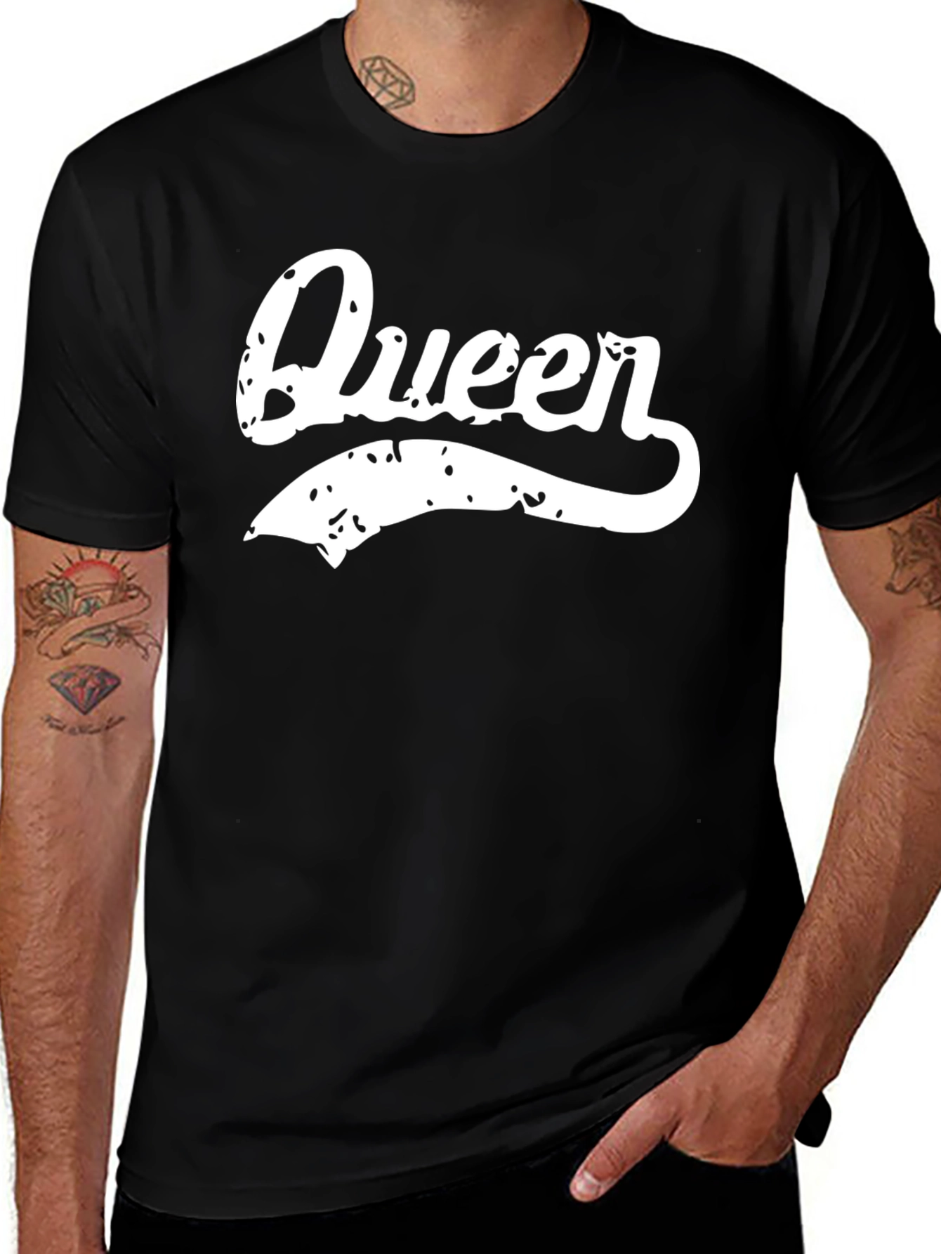 Queen Graphic Tee - Black Cotton T-Shirt