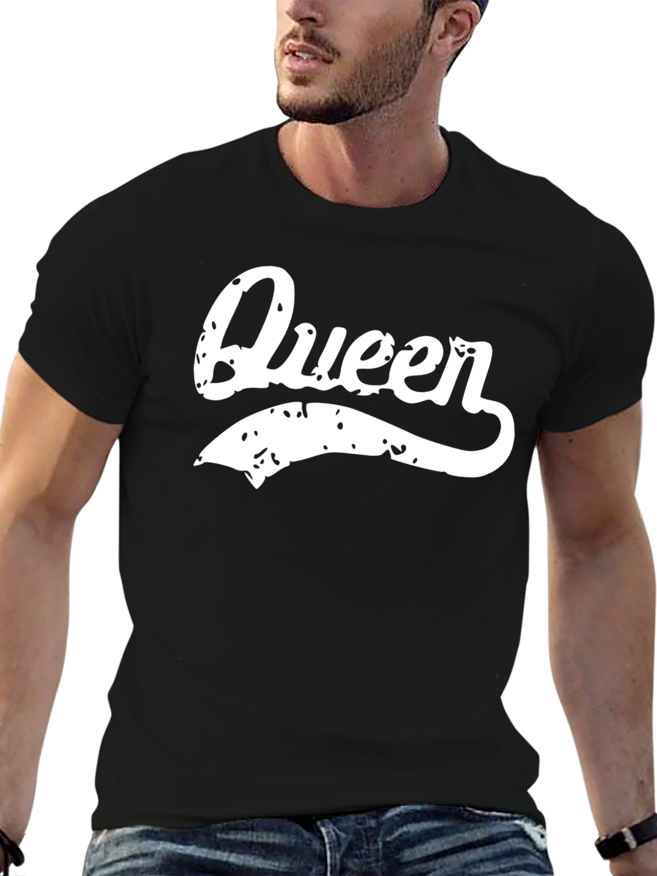 Queen Graphic Tee - Black Cotton T-Shirt