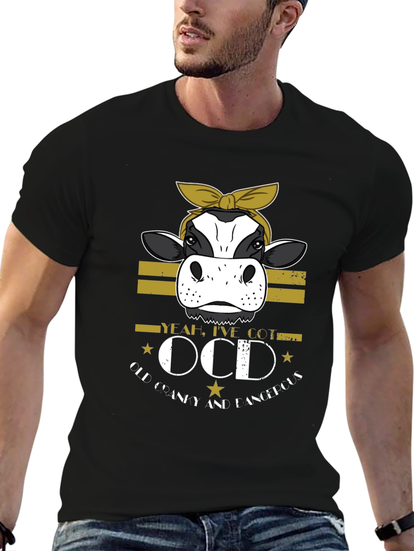 OCD Cow T-Shirt - Old Cranky and Dangerous