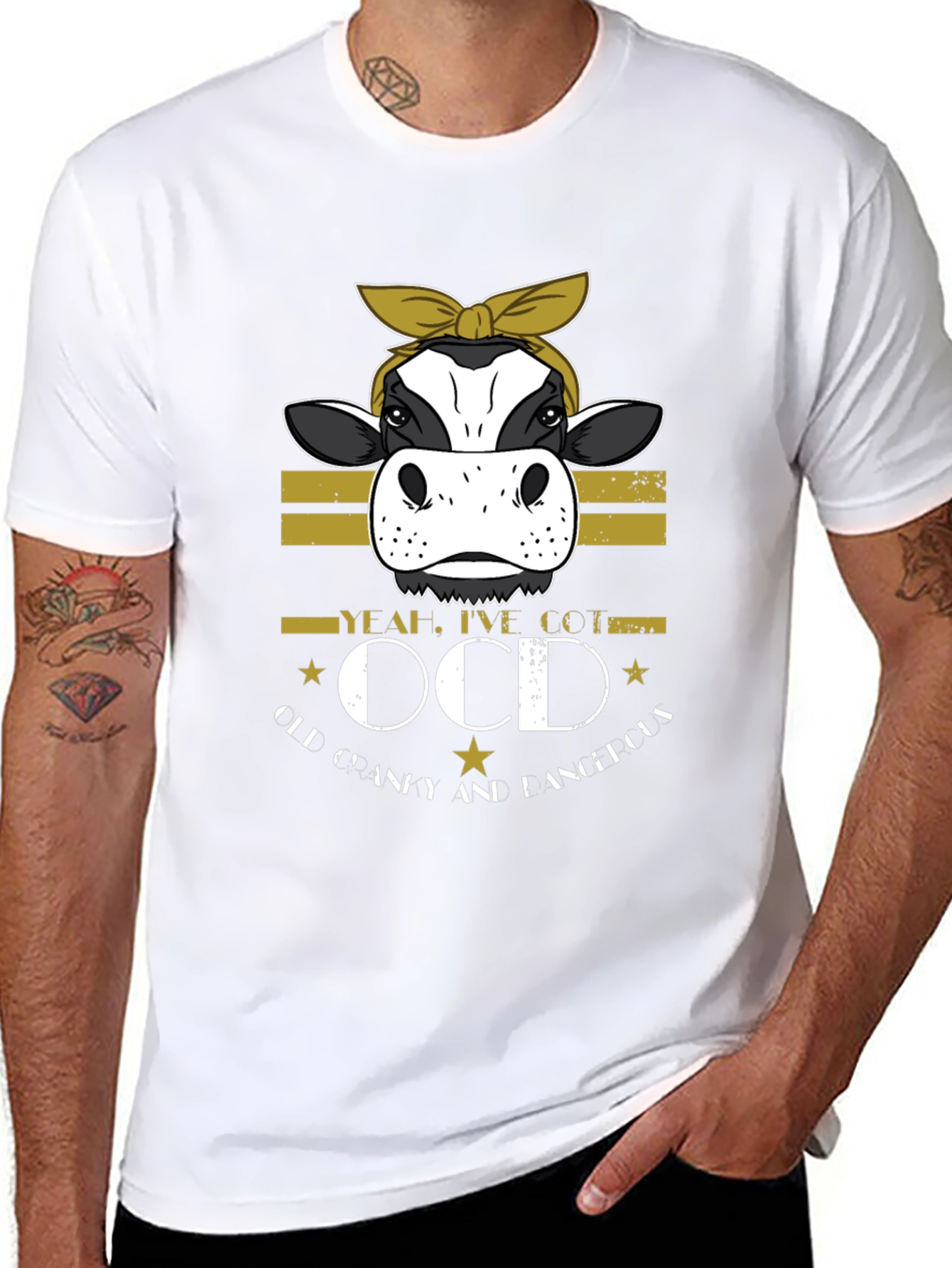 OCD Cow T-Shirt - Old Cranky and Dangerous