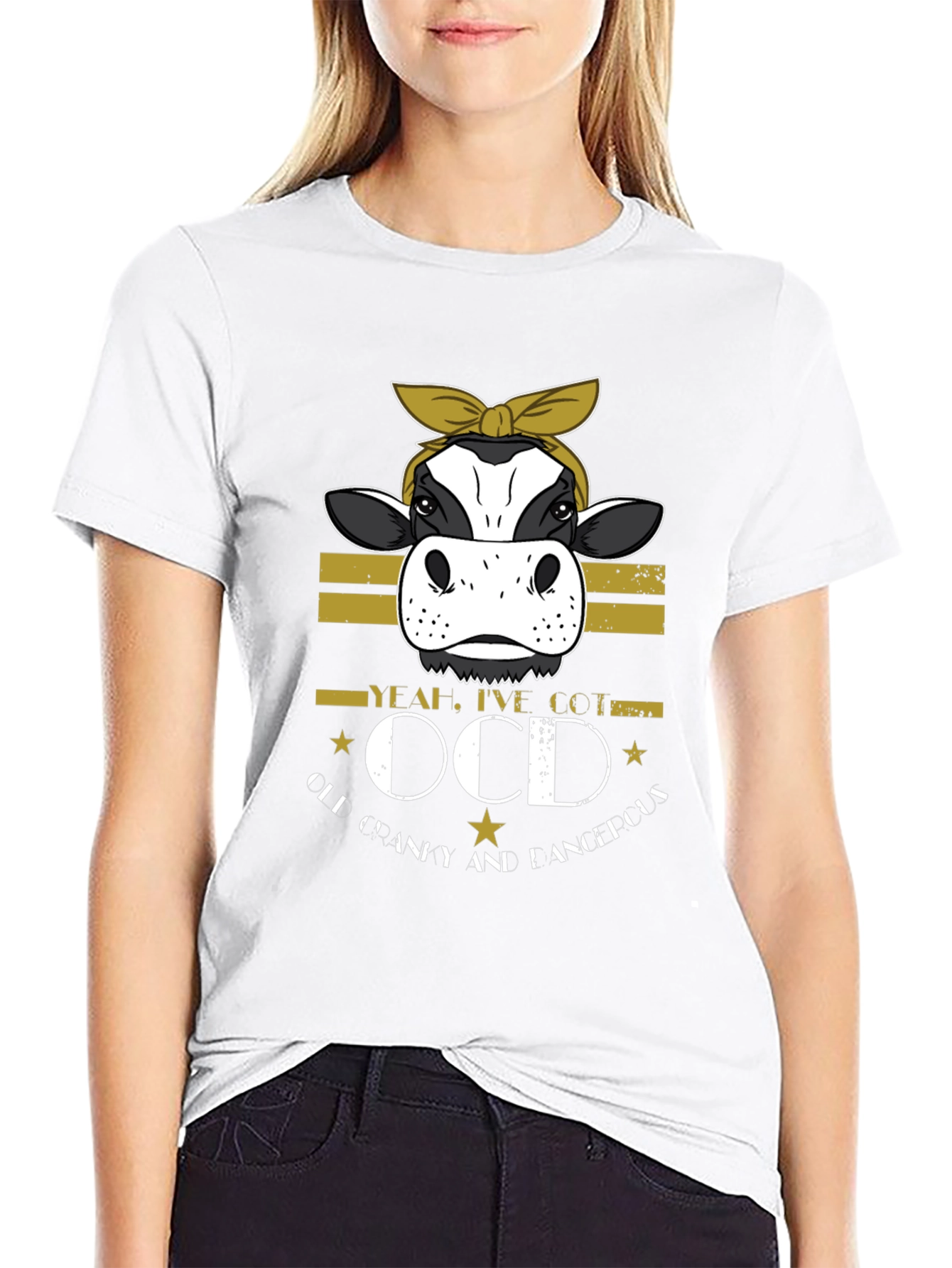 OCD Cow T-Shirt - Old Cranky and Dangerous