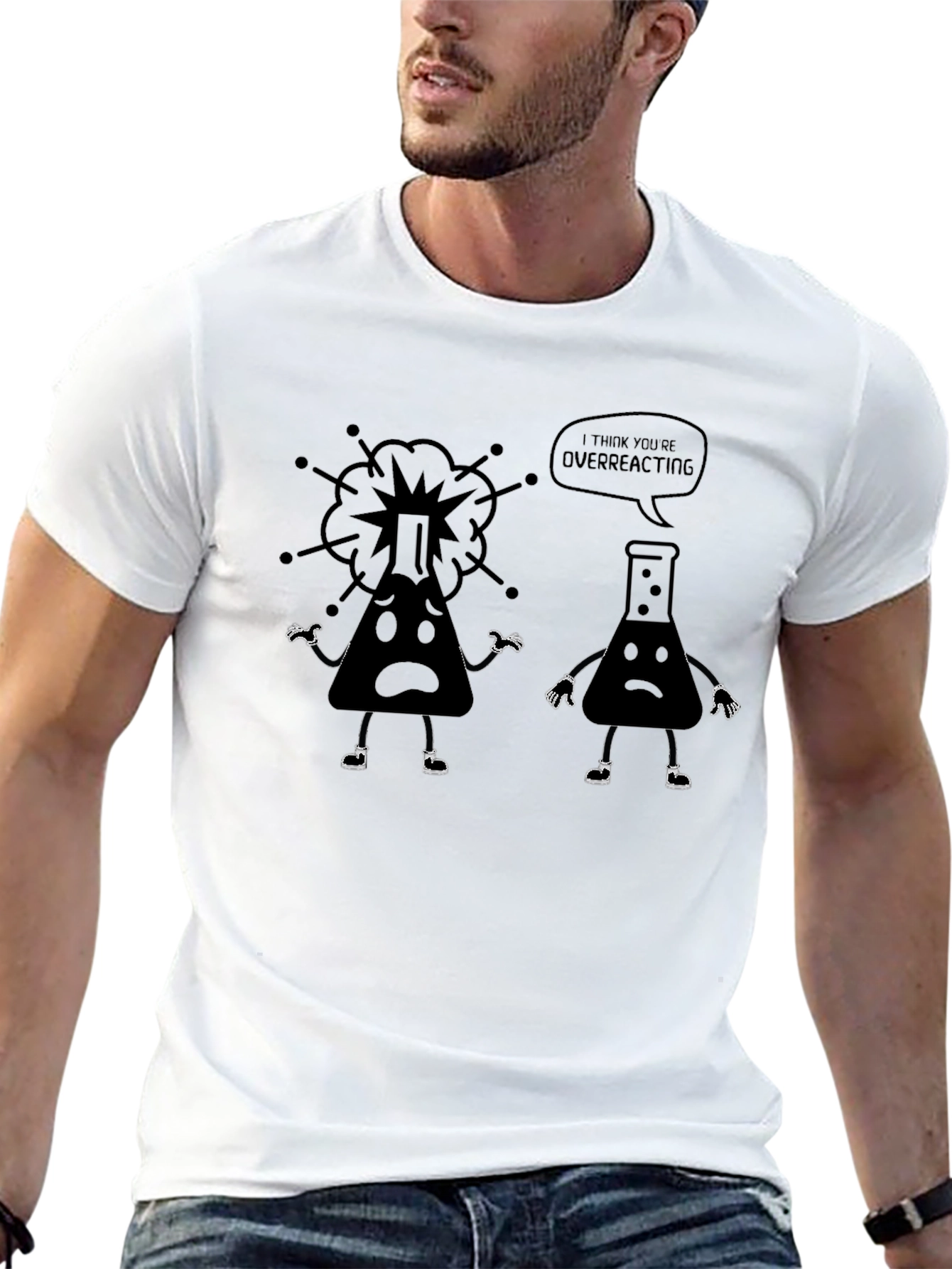 Overreacting Chemistry T-Shirt Funny Science Tee
