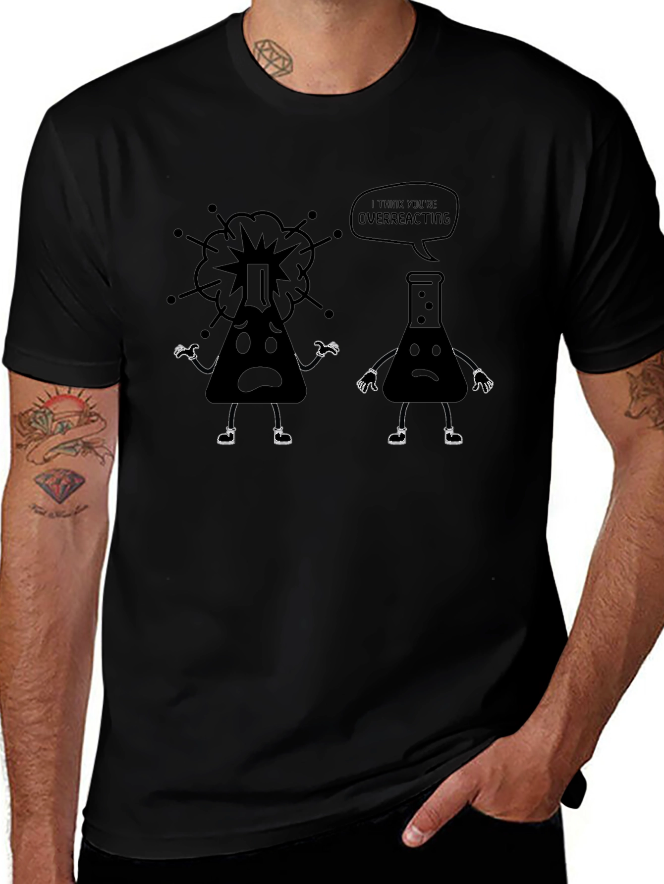 Overreacting Chemistry T-Shirt Funny Science Tee