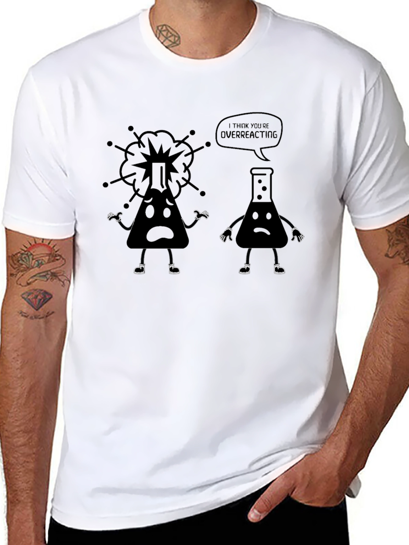 Overreacting Chemistry T-Shirt Funny Science Tee