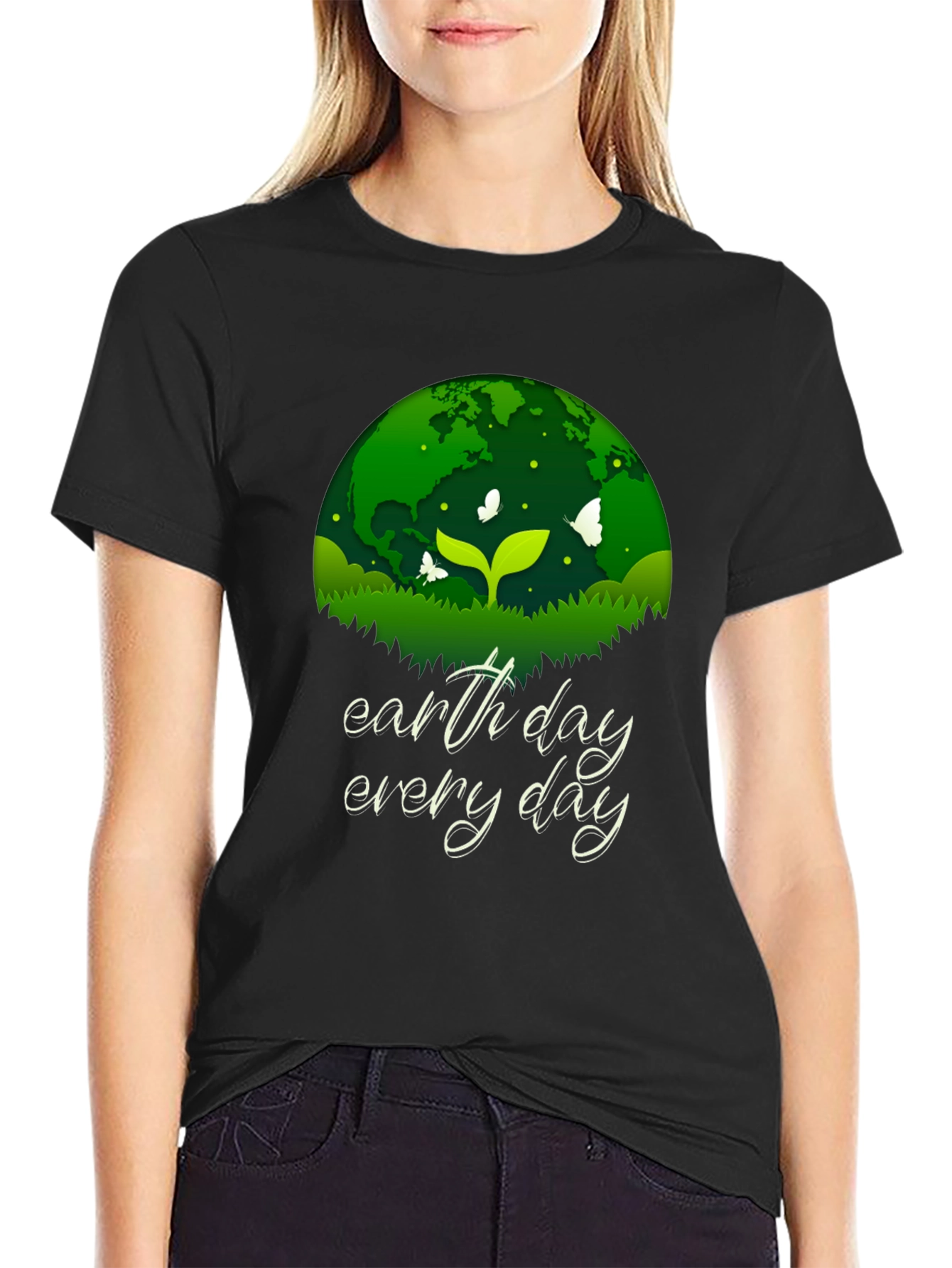 Earth Day Every Day Black T-Shirt
