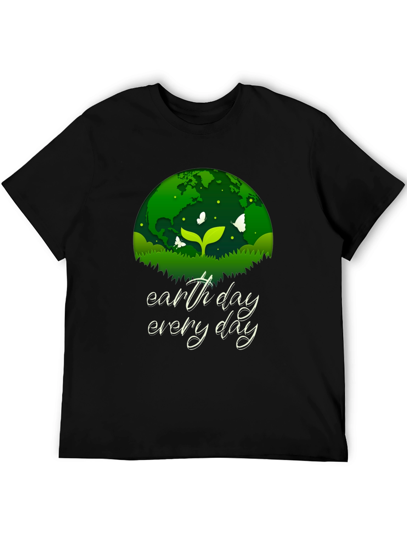 Earth Day Every Day Black T-Shirt