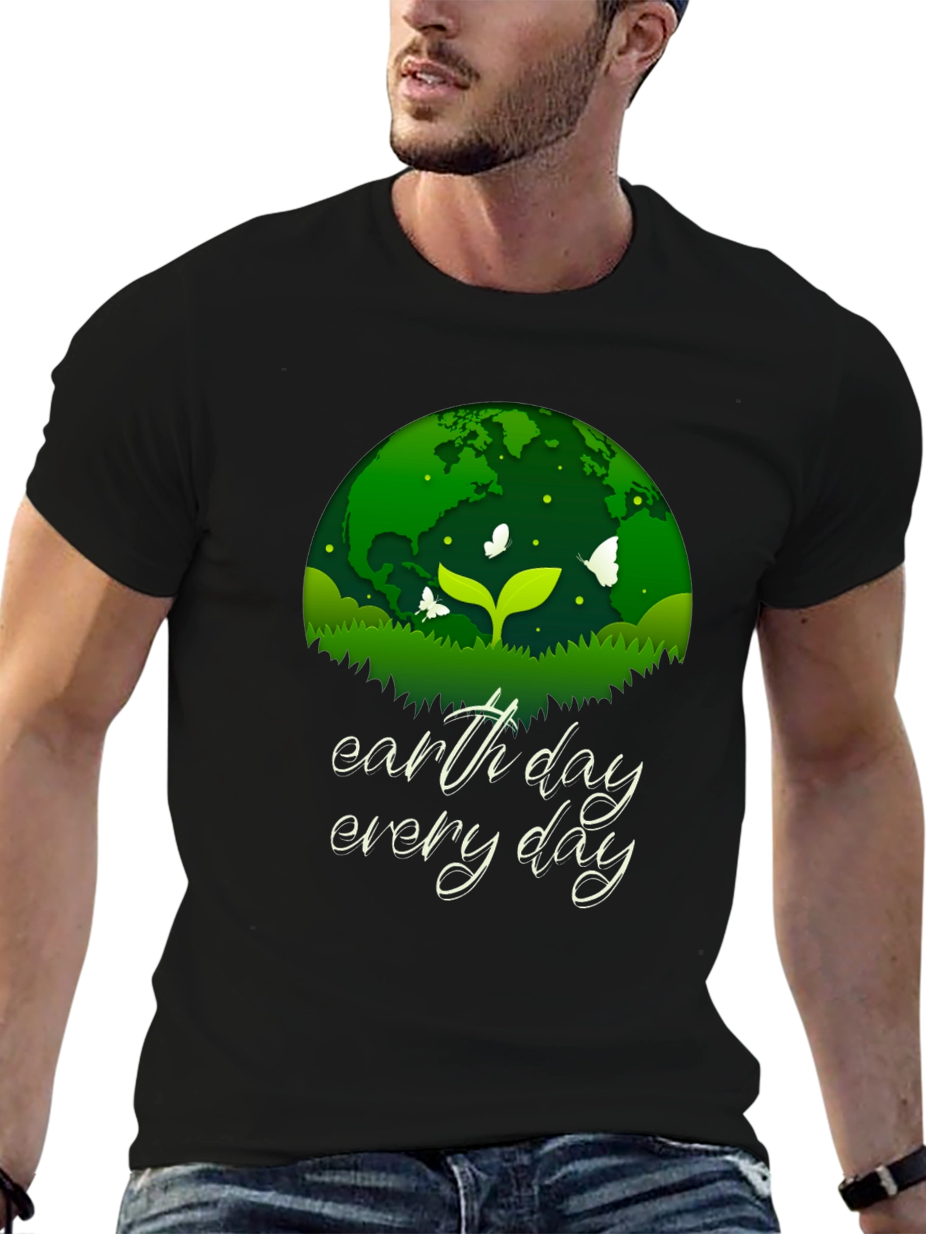 Earth Day Every Day Black T-Shirt