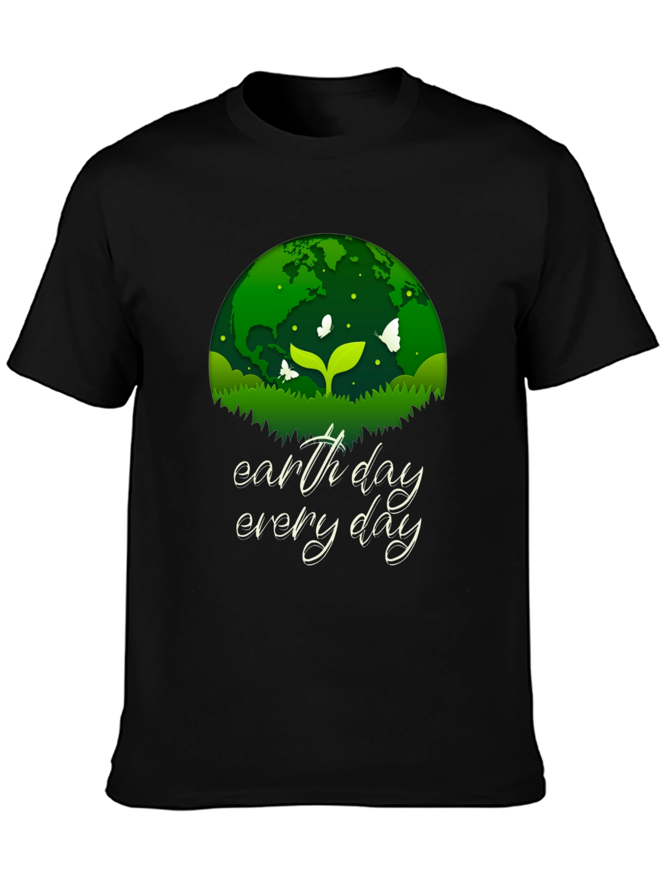 Earth Day Every Day Black T-Shirt