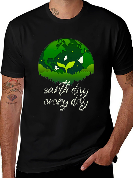 Earth Day Every Day Black T-Shirt
