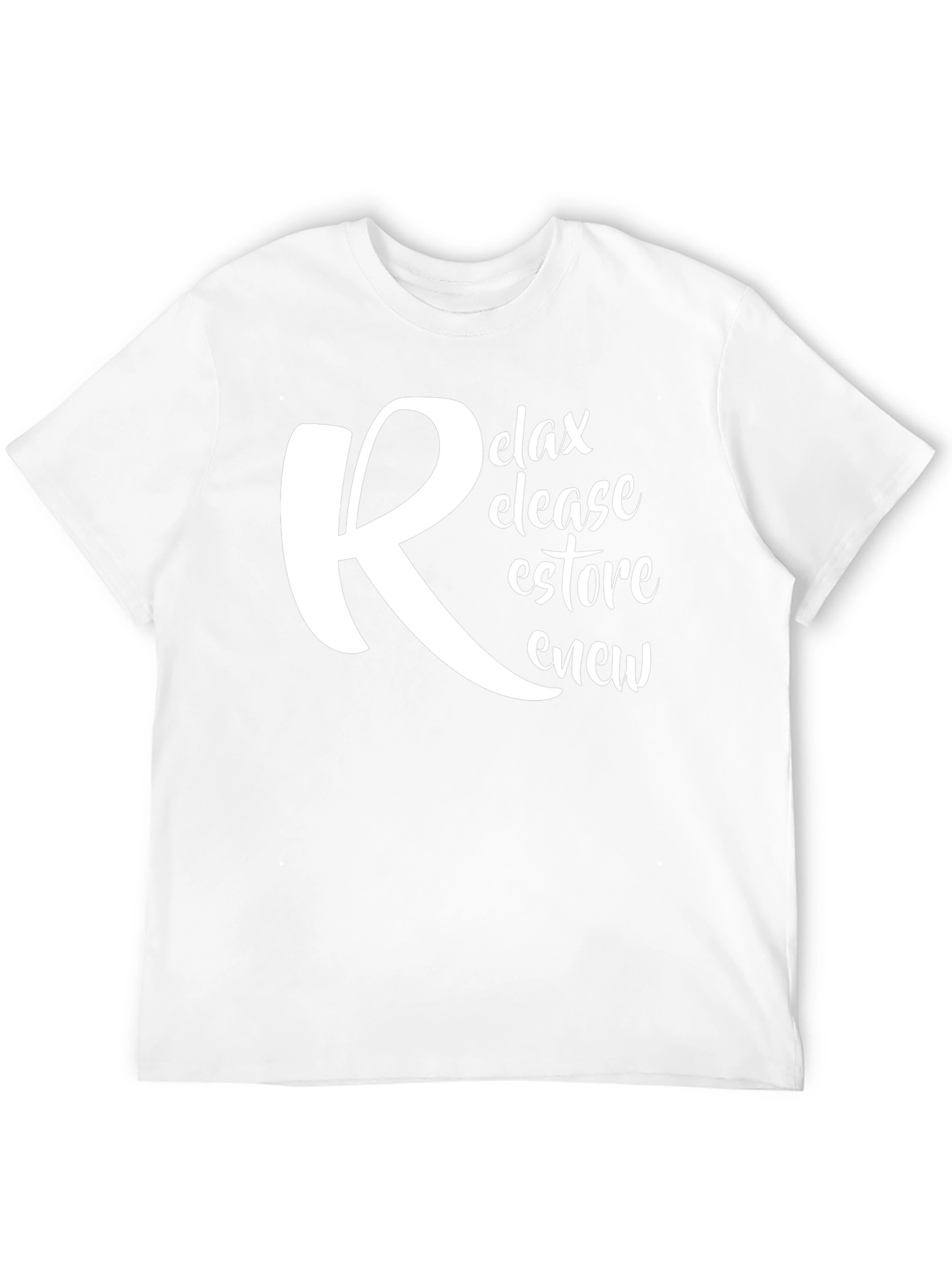 Relax Release Restore Renew Black Graphic T-Shirt