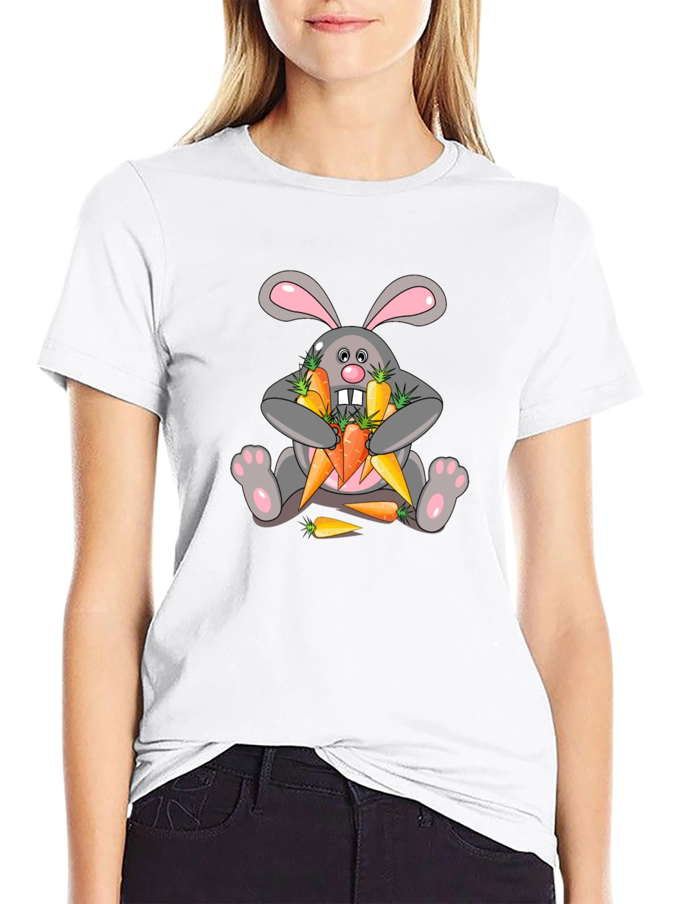 Bunny Carrots Graphic Tee Shirt