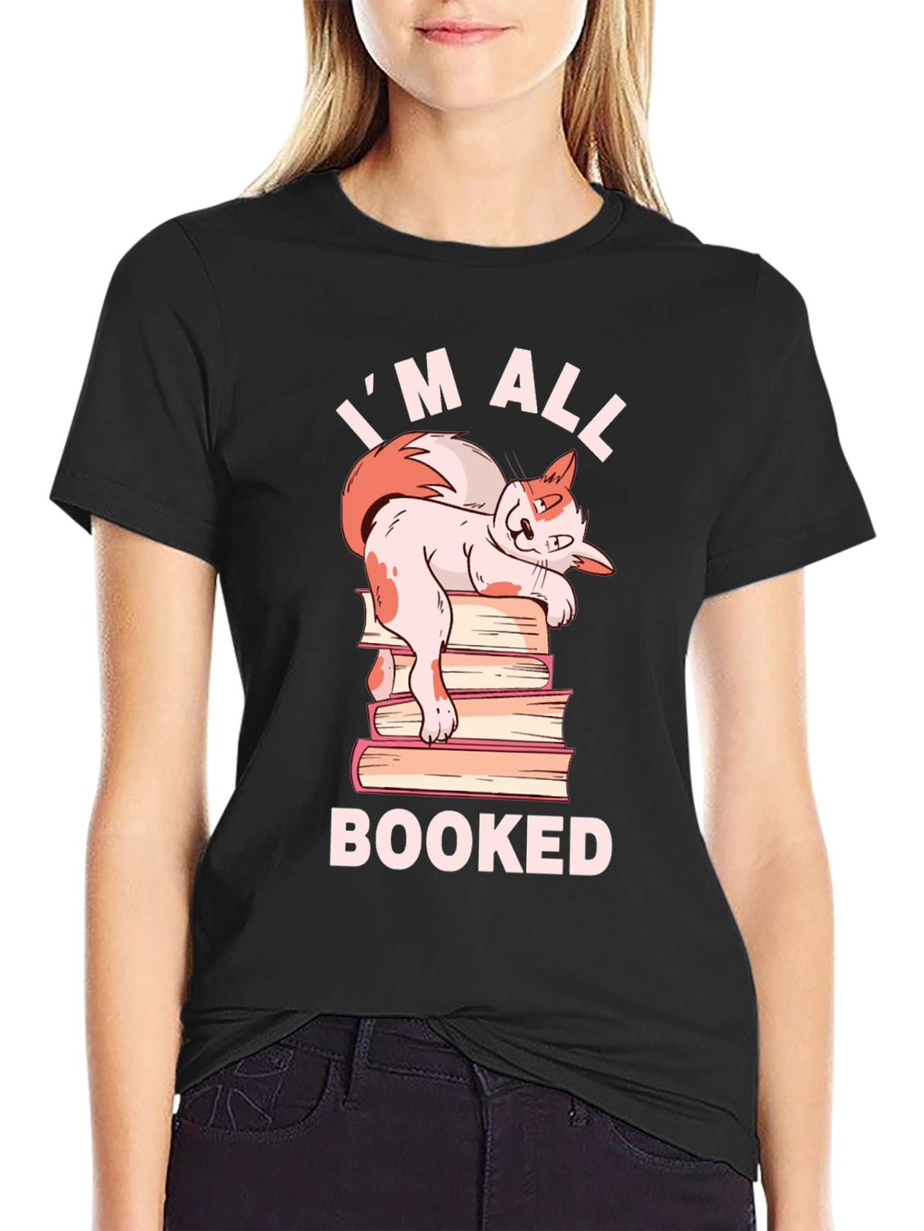 Im All Booked Cat T-Shirt