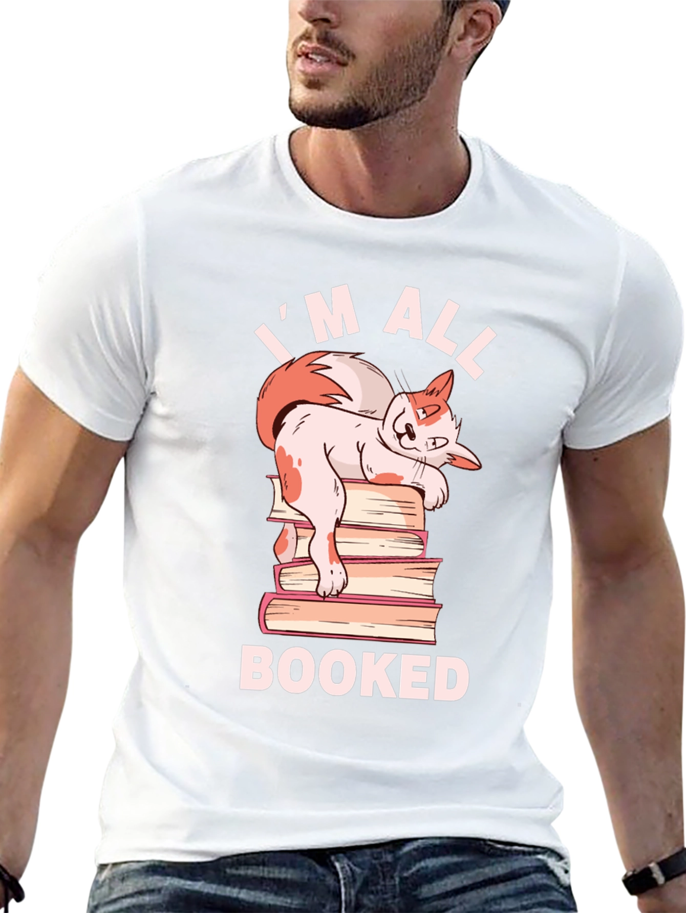 Im All Booked Cat T-Shirt