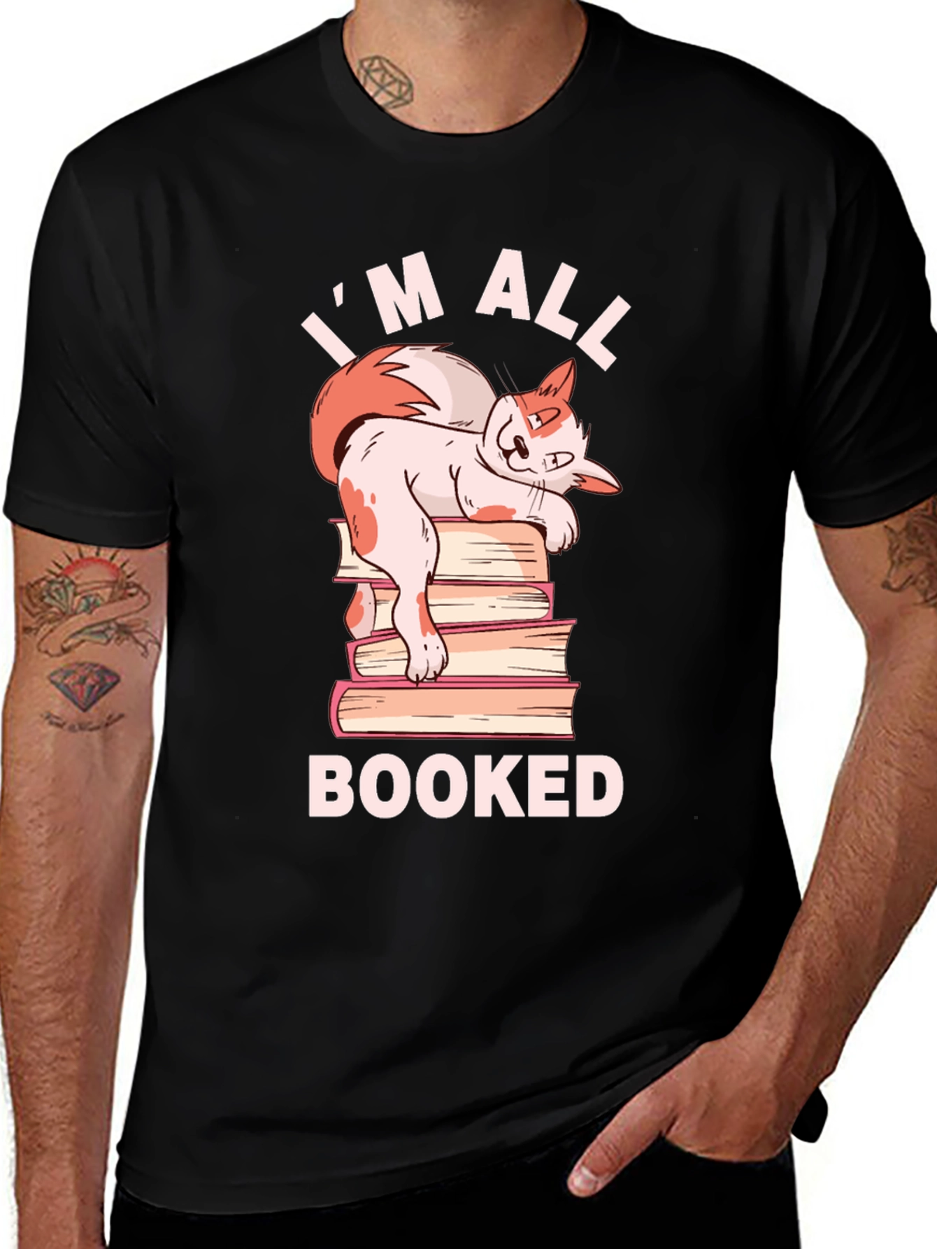 Im All Booked Cat T-Shirt