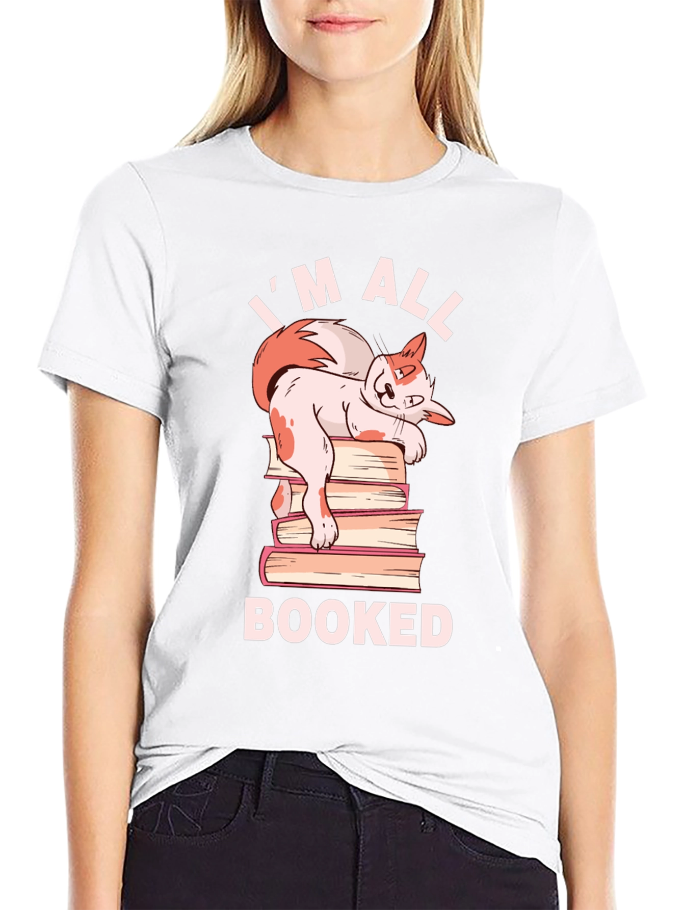 Im All Booked Cat T-Shirt