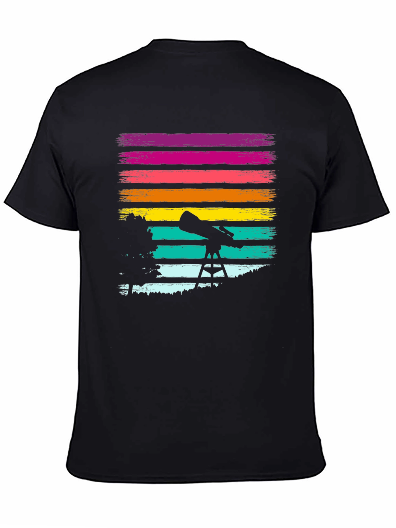 Telescope Graphic T-Shirt - Black