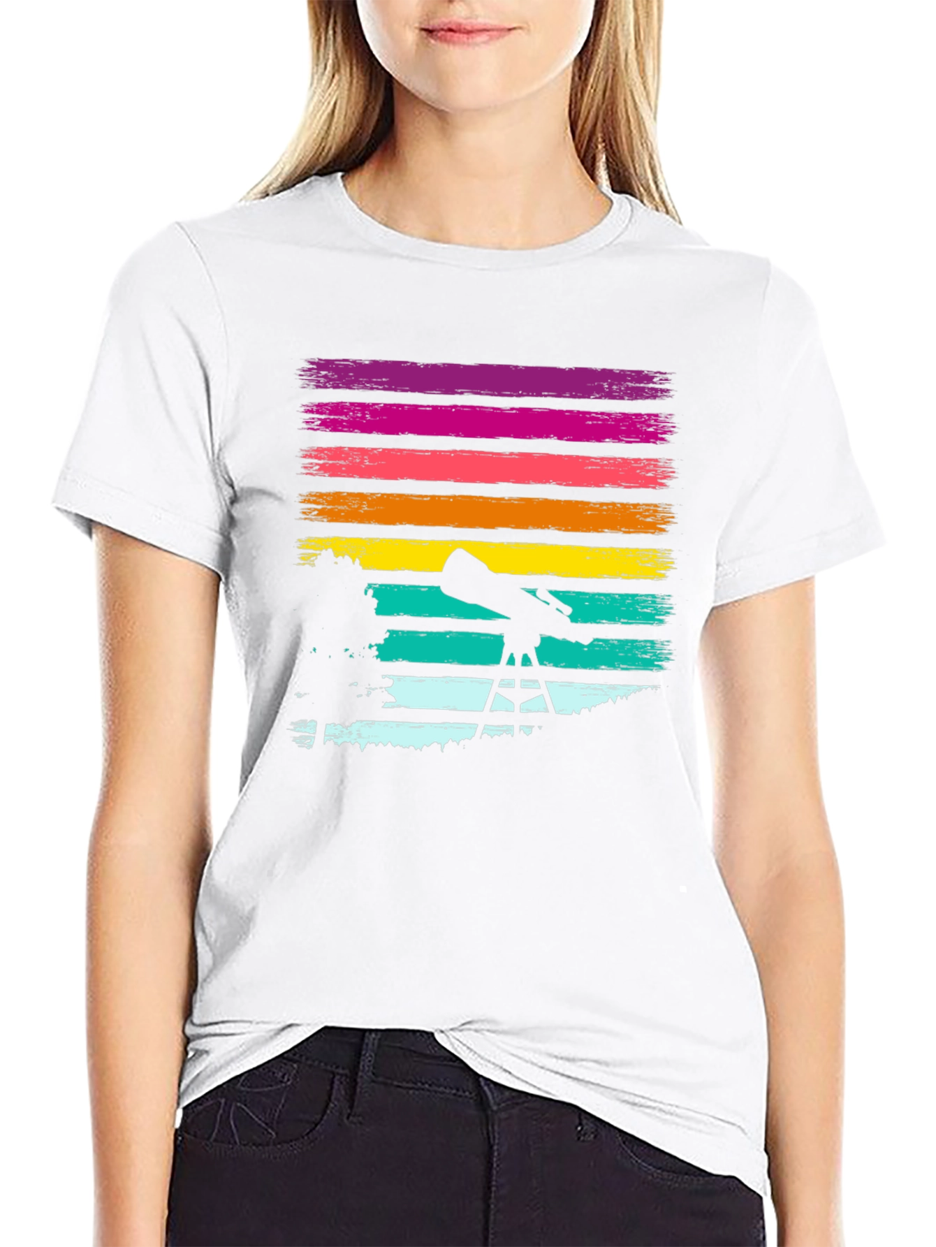 Telescope Graphic T-Shirt - Black