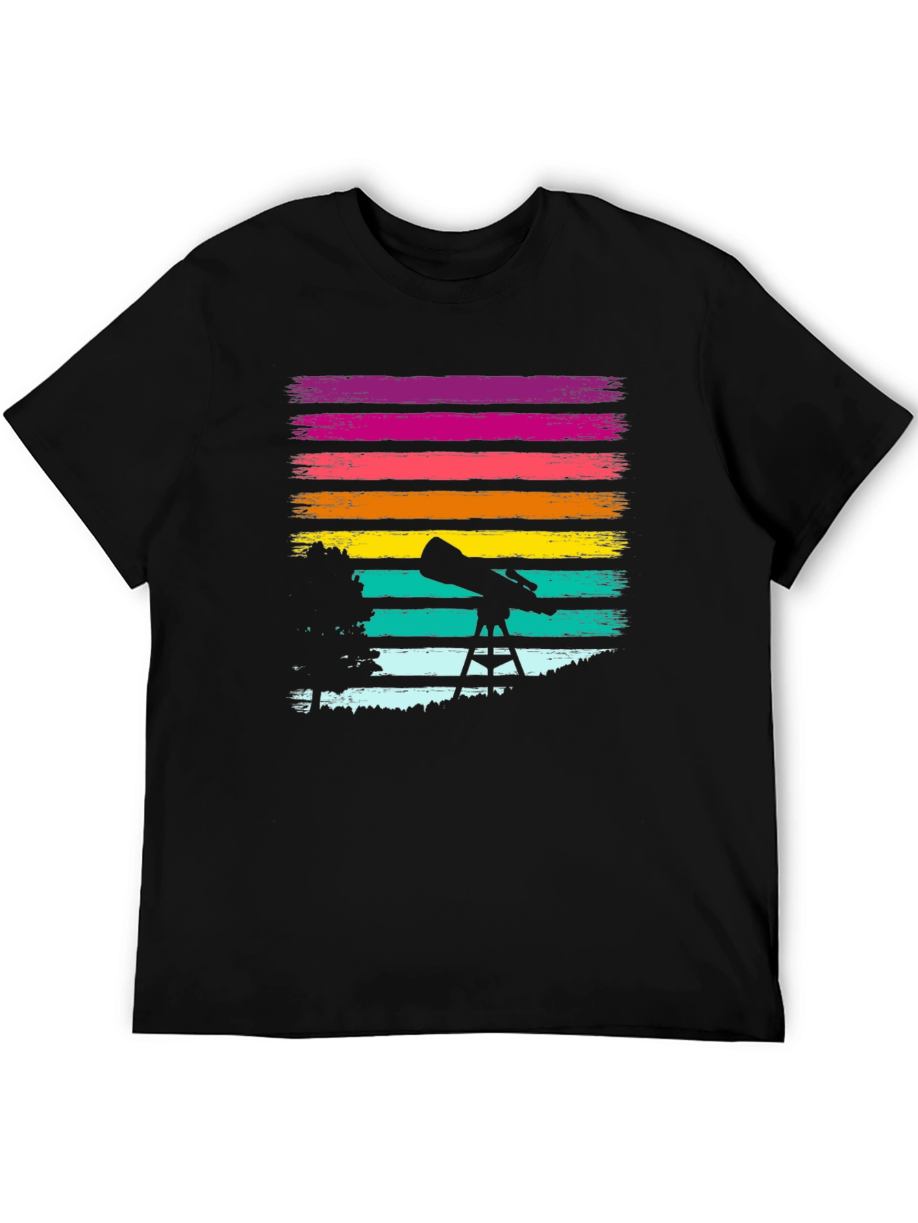 Telescope Graphic T-Shirt - Black
