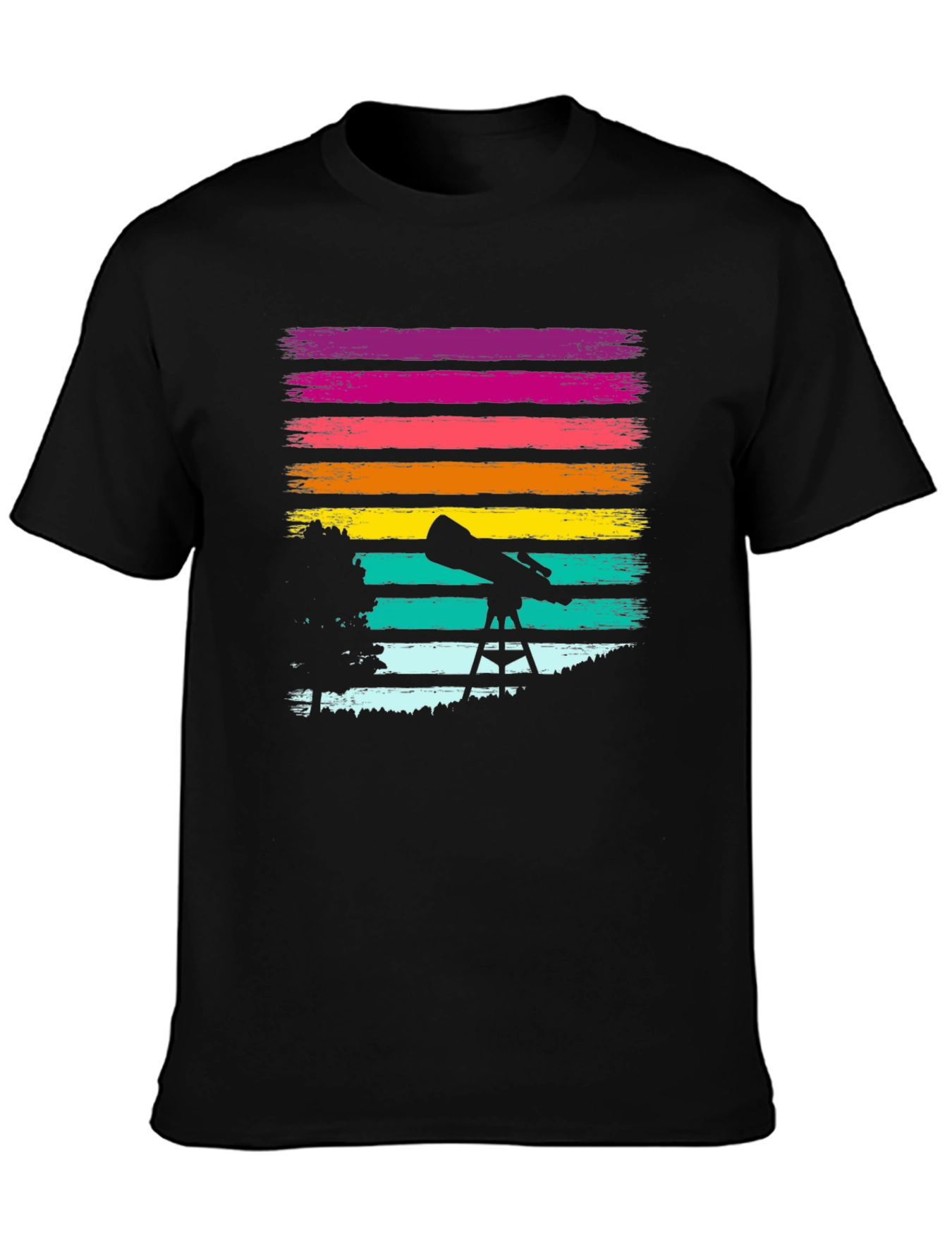 Telescope Graphic T-Shirt - Black