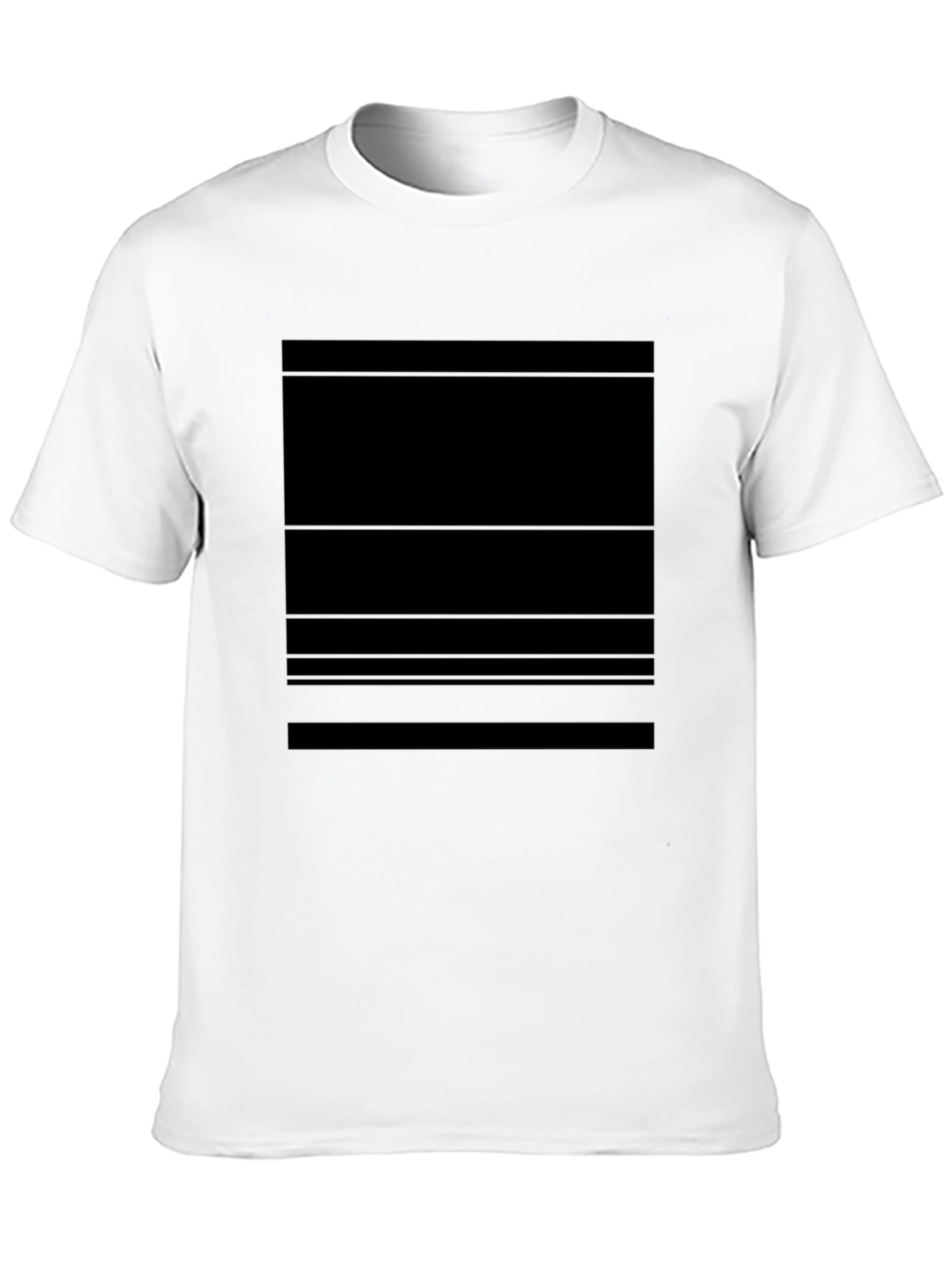 Striped Design Black T-Shirt