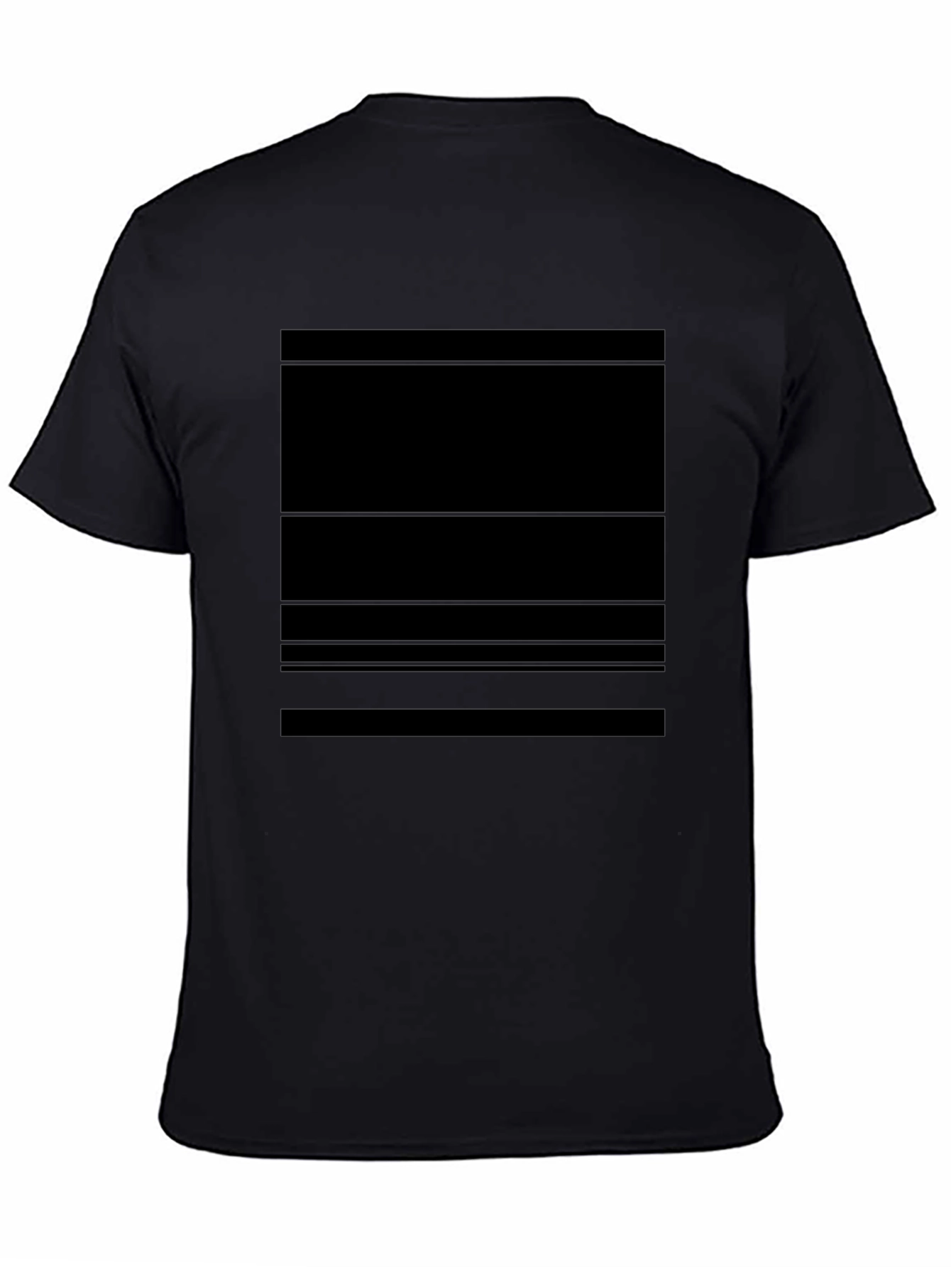 Striped Design Black T-Shirt