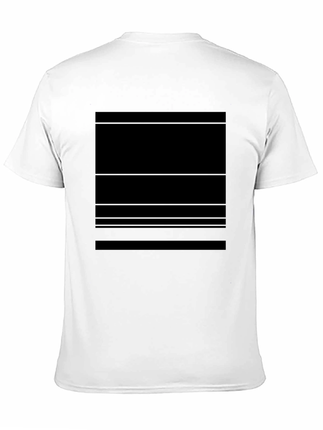 Striped Design Black T-Shirt