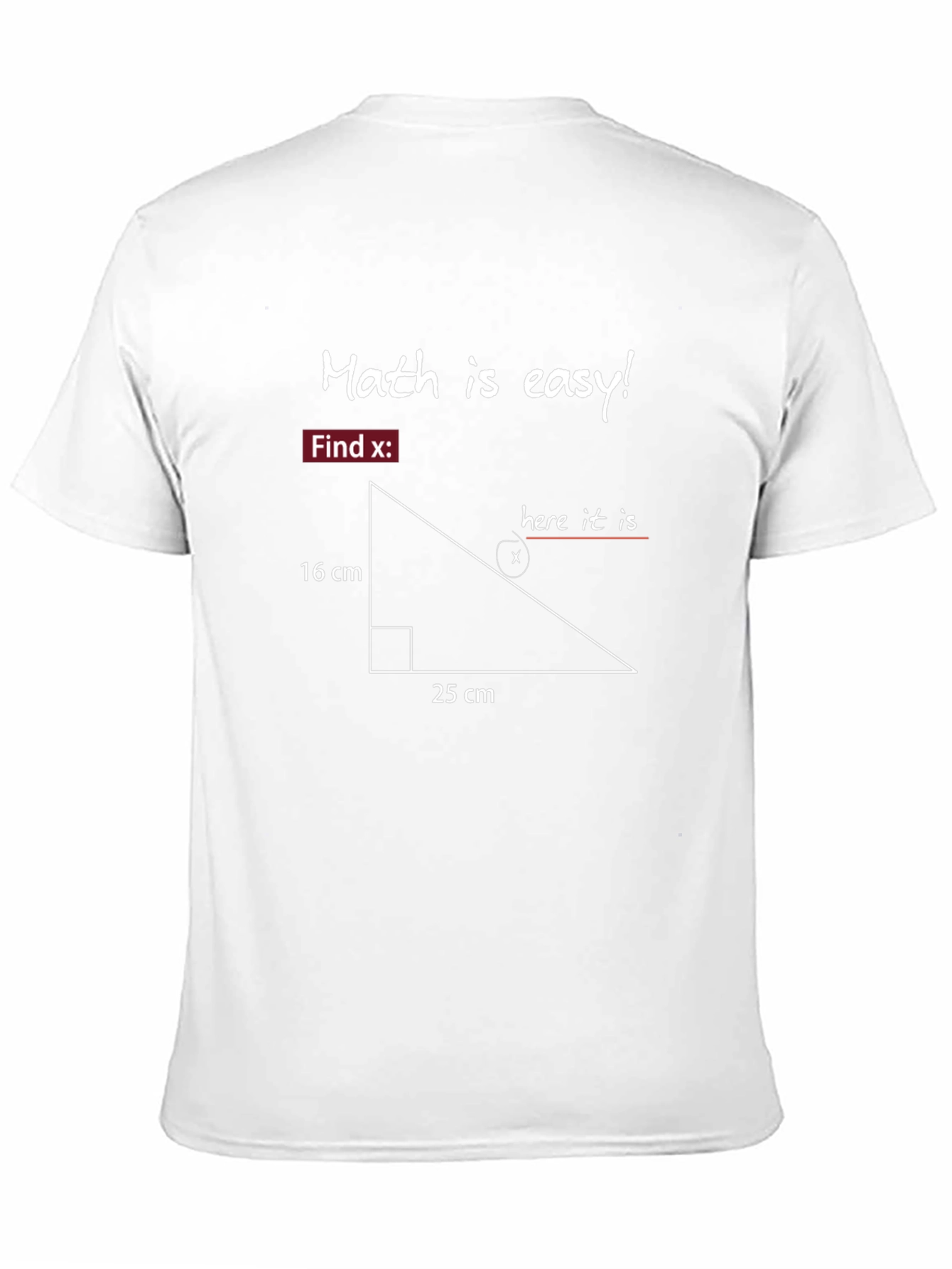 Math is Easy! T-Shirt - Find X Equation