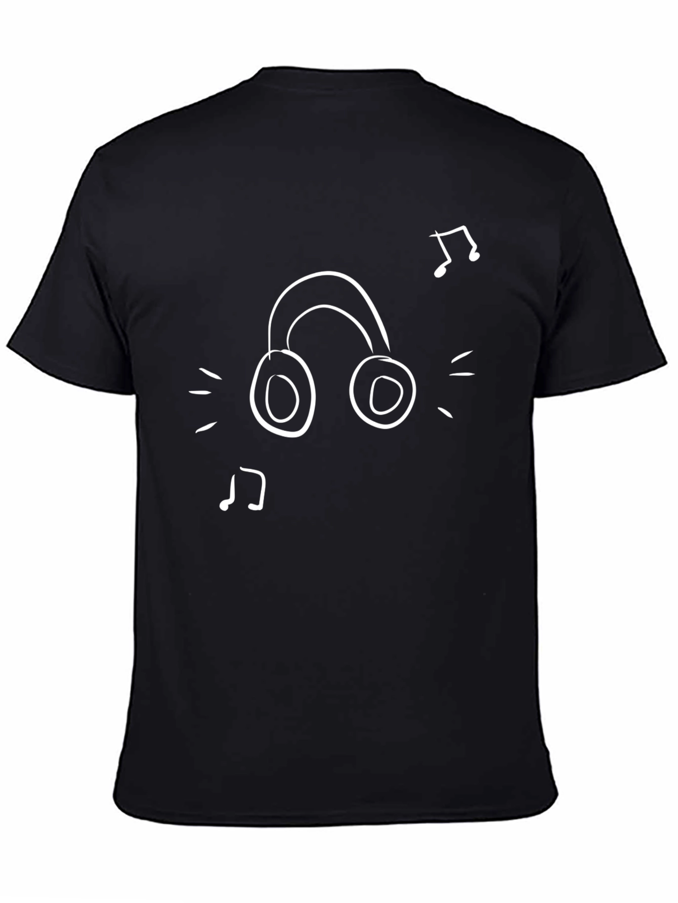 Music Lovers Tee: Headphone & Note Graphic T-Shirt