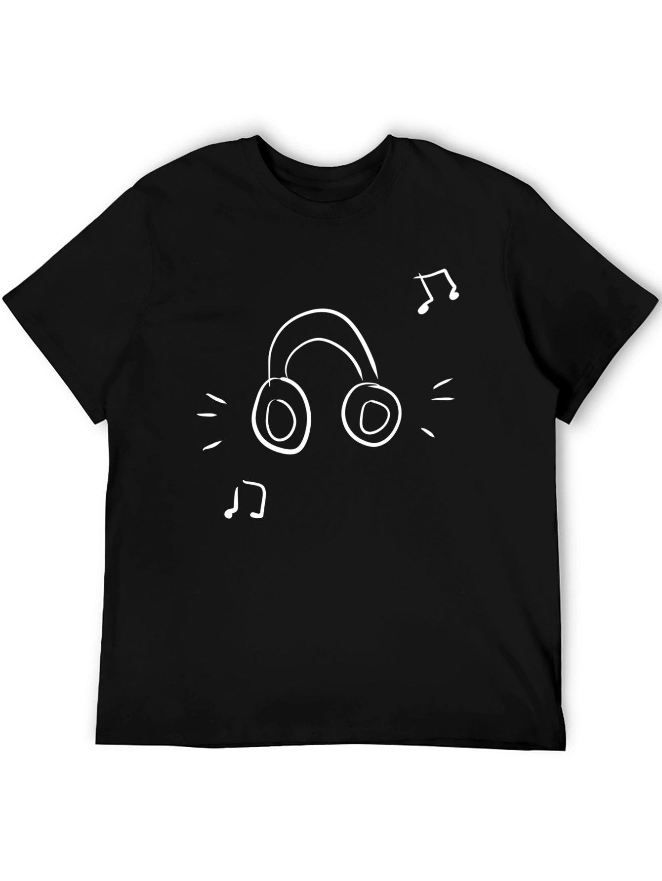 Music Lovers Tee: Headphone & Note Graphic T-Shirt