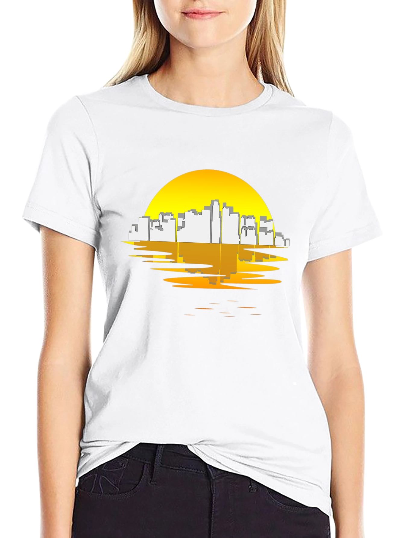 Sunset City Graphic Tee - Black