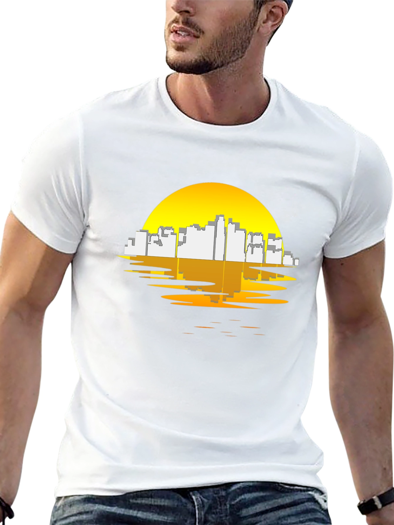 Sunset City Graphic Tee - Black