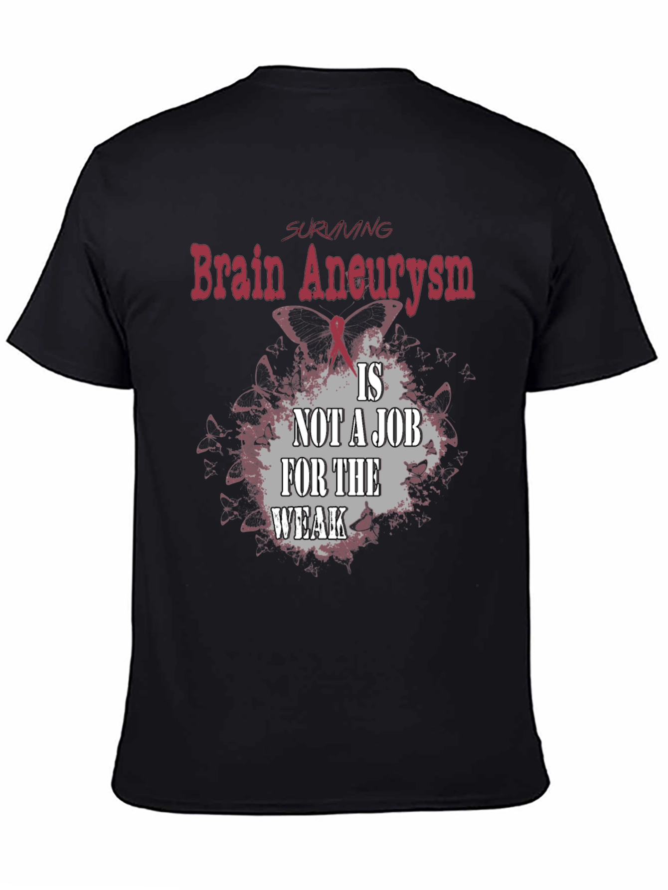Brain Aneurysm Survivor T-Shirt - Black