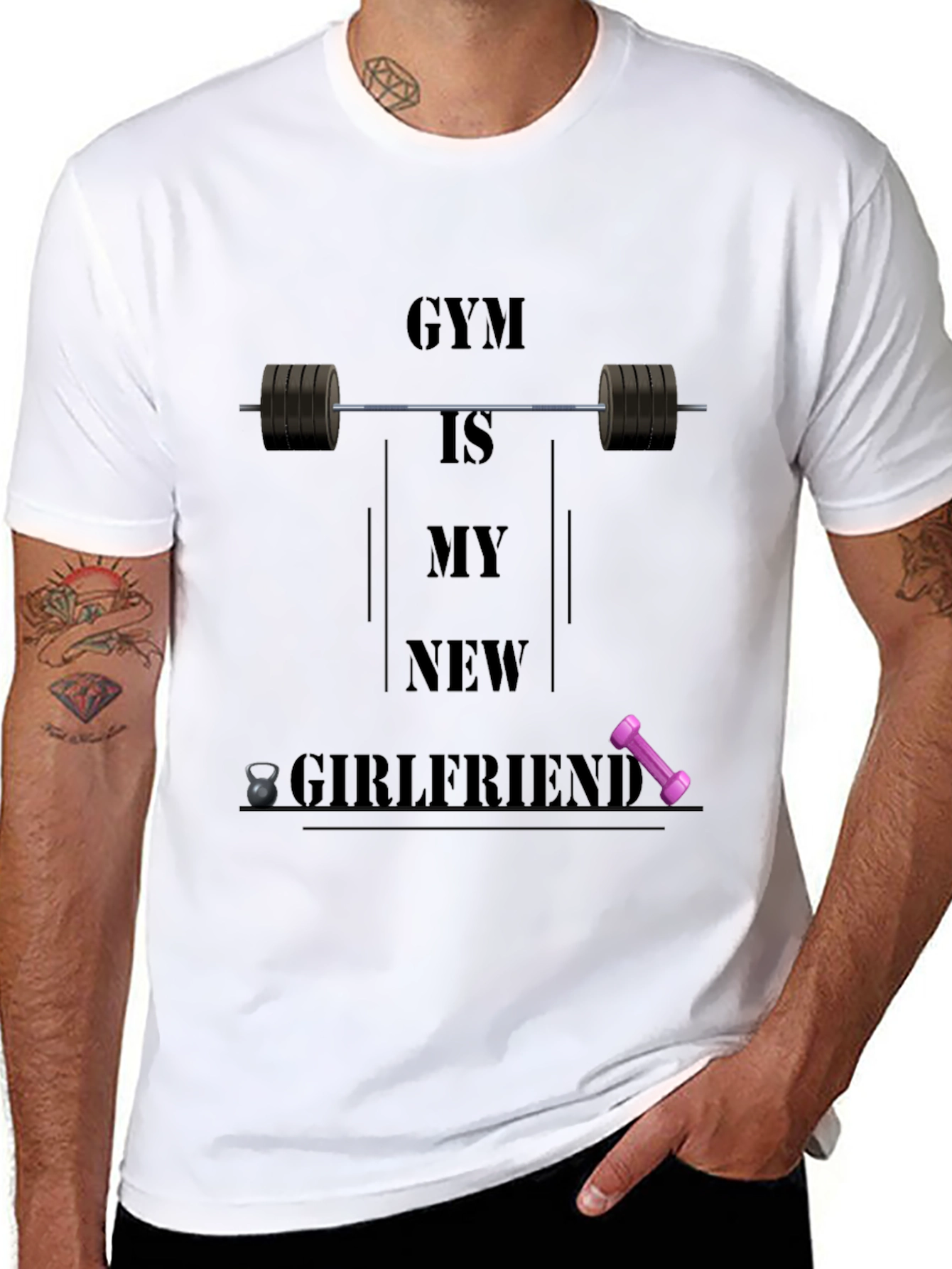 Gym Is My New Girlfriend Graphic T-Shirt