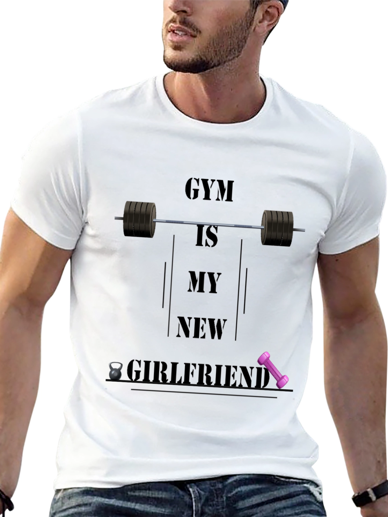 Gym Is My New Girlfriend Graphic T-Shirt
