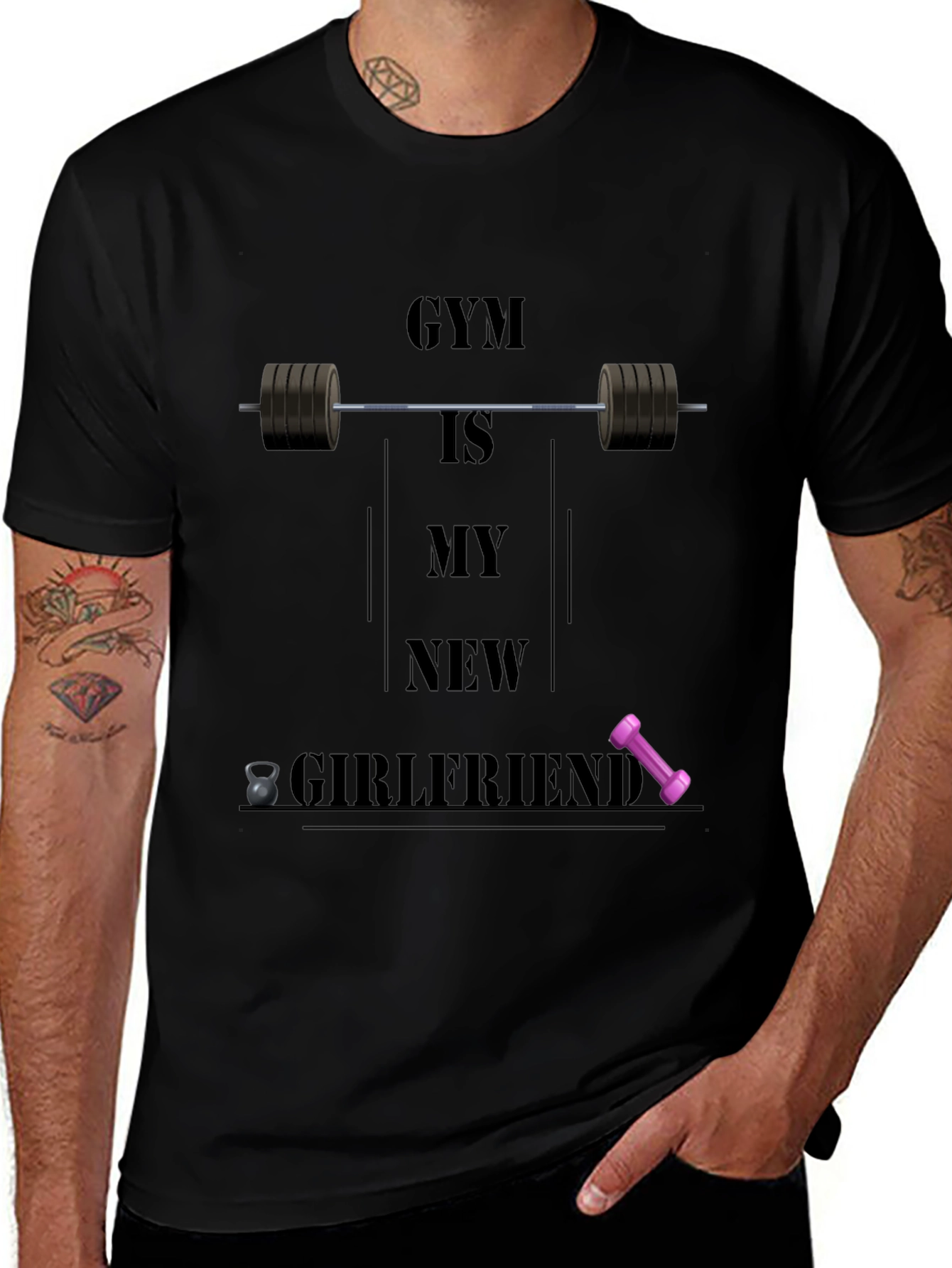 Gym Is My New Girlfriend Graphic T-Shirt