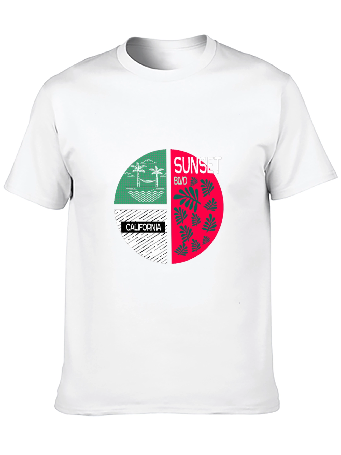 Sunset Blvd California Graphic T-Shirt
