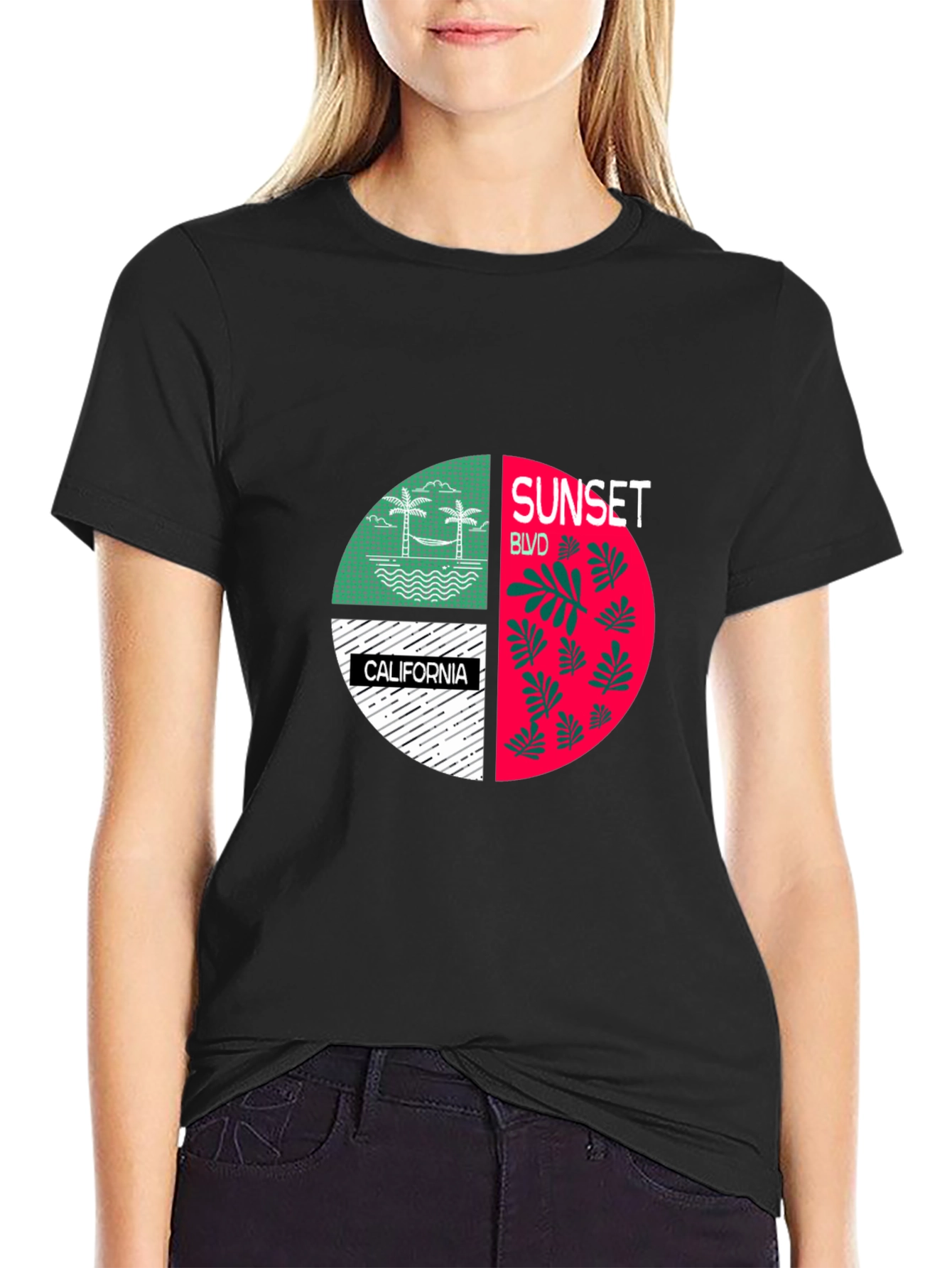 Sunset Blvd California Graphic T-Shirt