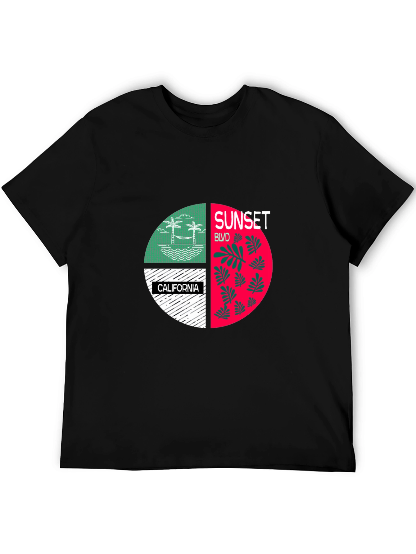 Sunset Blvd California Graphic T-Shirt