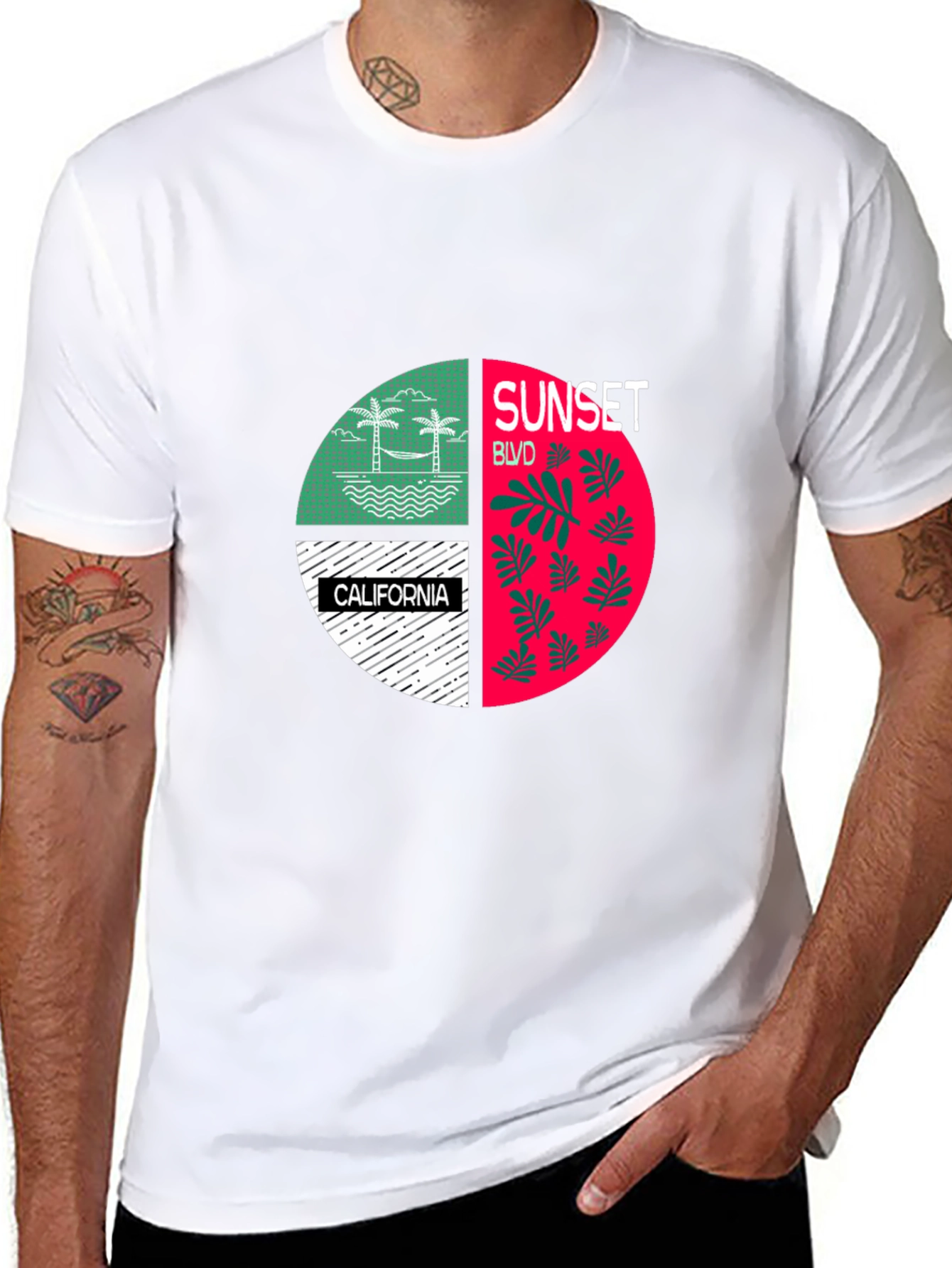 Sunset Blvd California Graphic T-Shirt