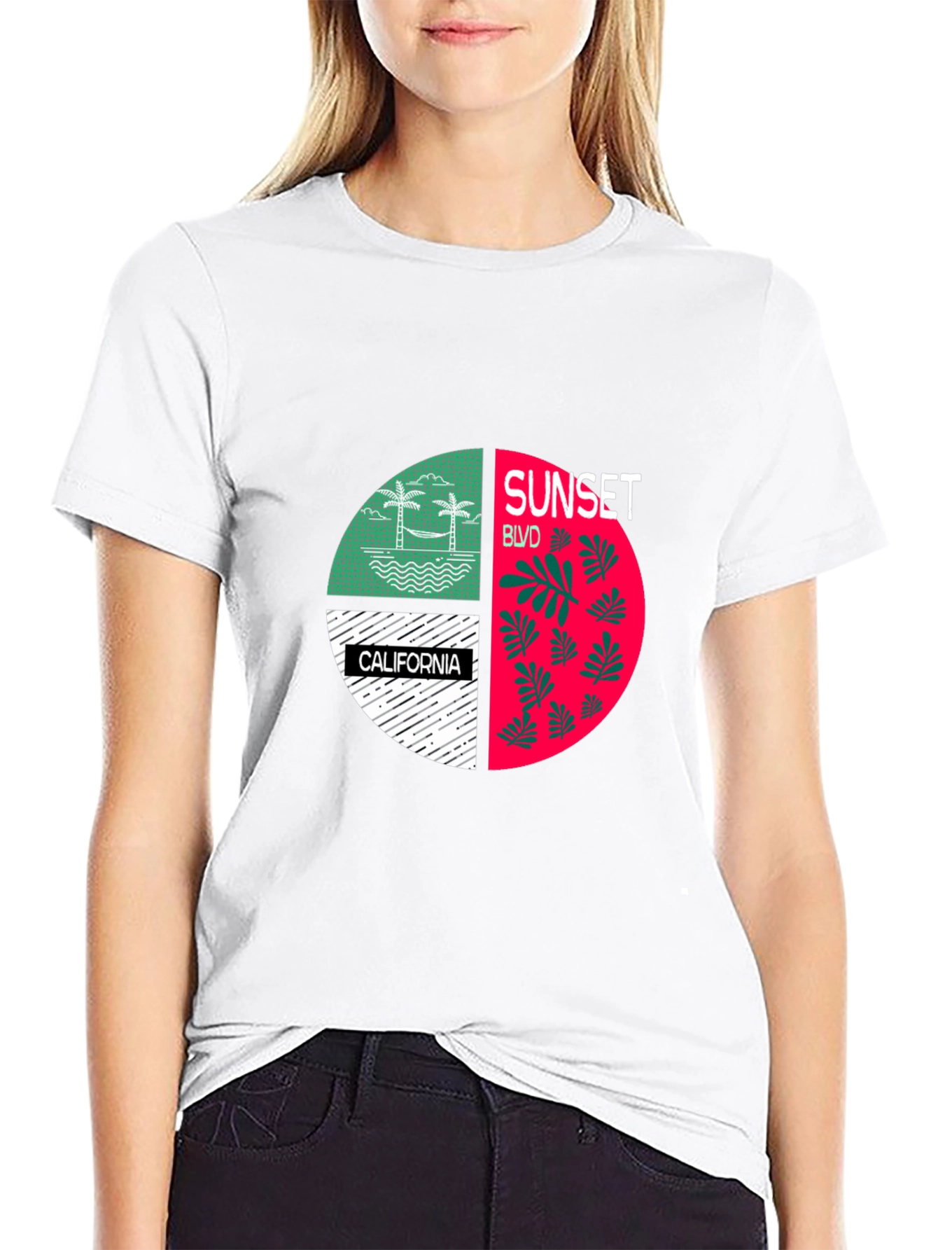 Sunset Blvd California Graphic T-Shirt