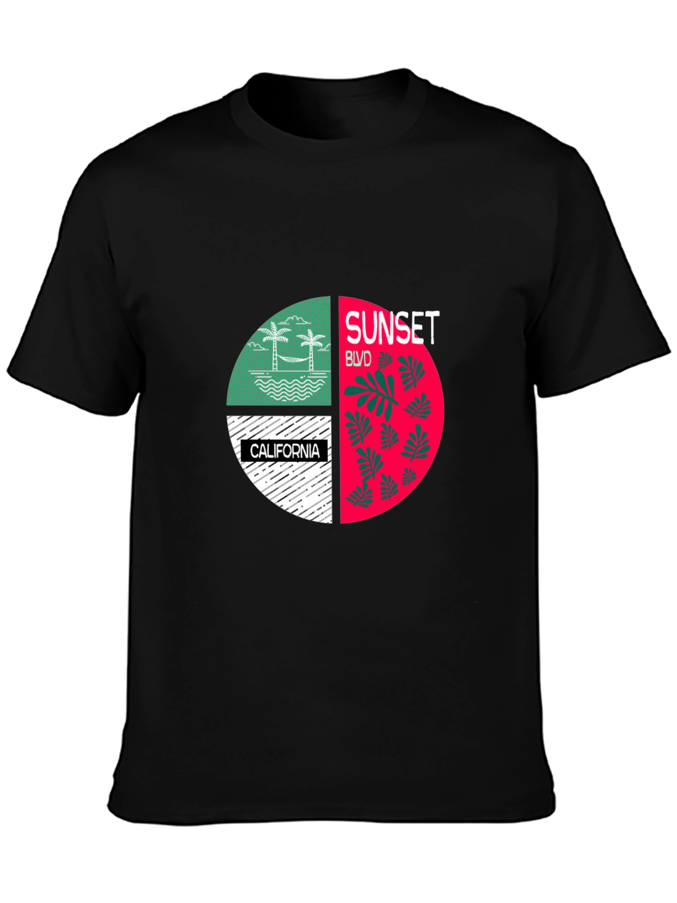 Sunset Blvd California Graphic T-Shirt