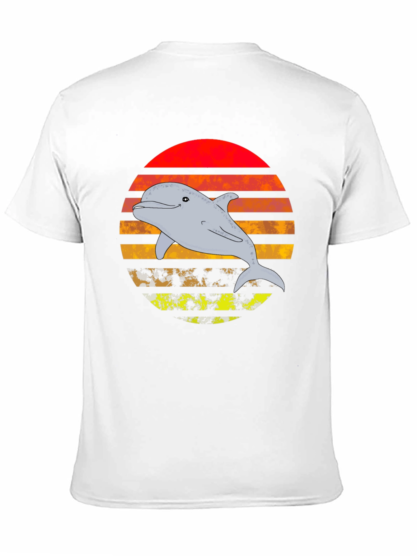 Retro Dolphin Sunset Graphic T-Shirt