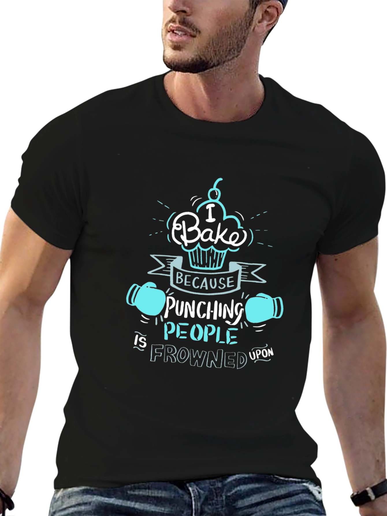I Bake Because Punching People Is Frowned Upon T-Shirt
