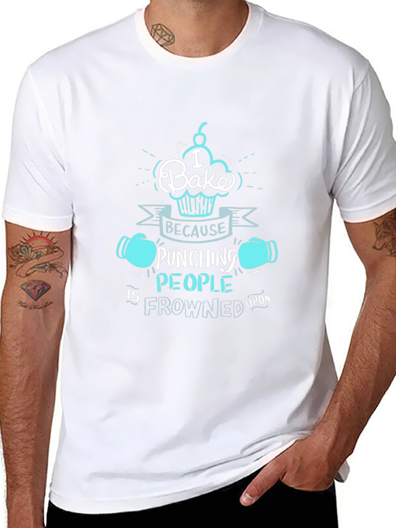 I Bake Because Punching People Is Frowned Upon T-Shirt
