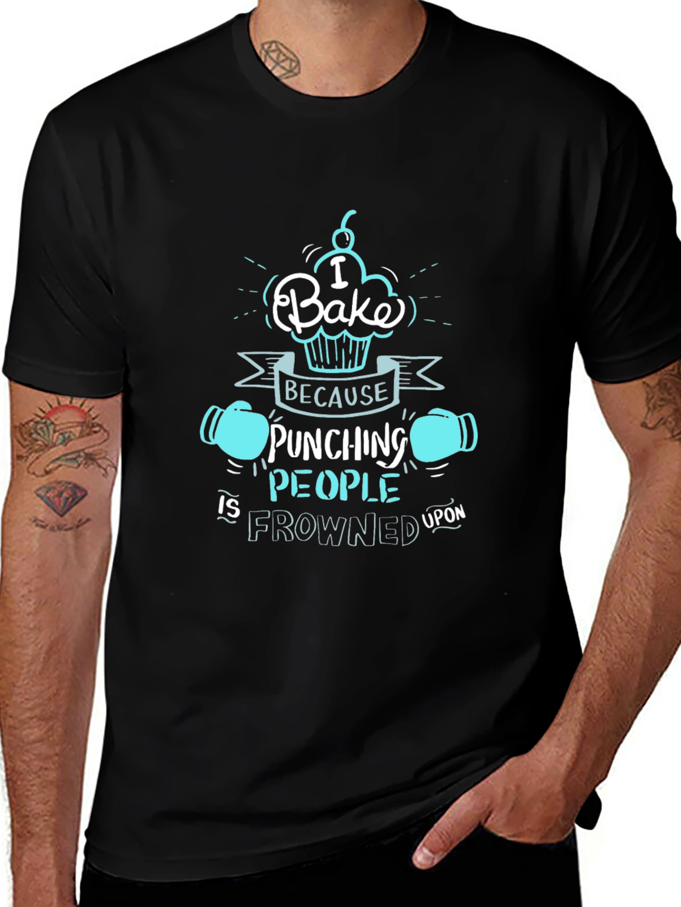 I Bake Because Punching People Is Frowned Upon T-Shirt