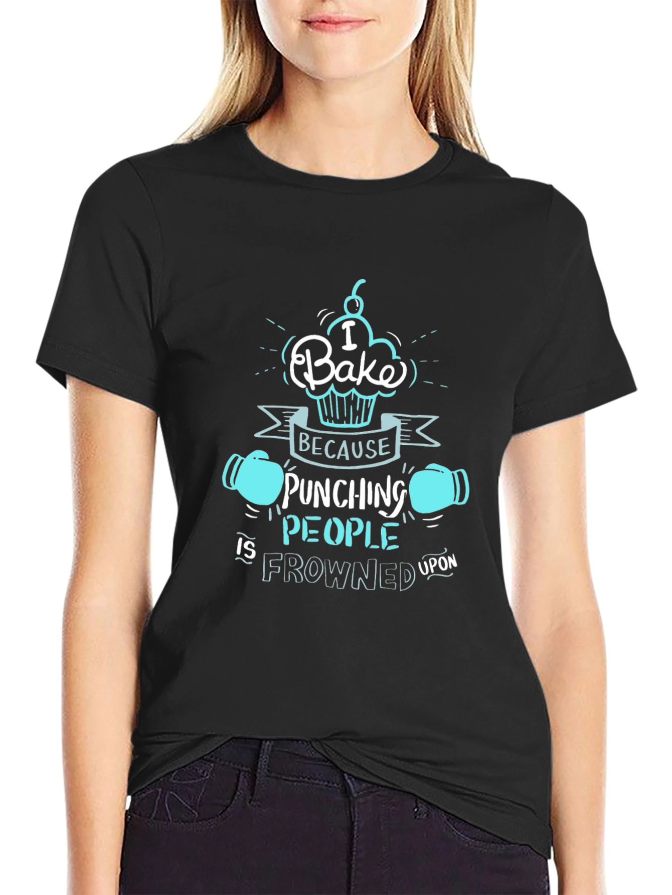 I Bake Because Punching People Is Frowned Upon T-Shirt