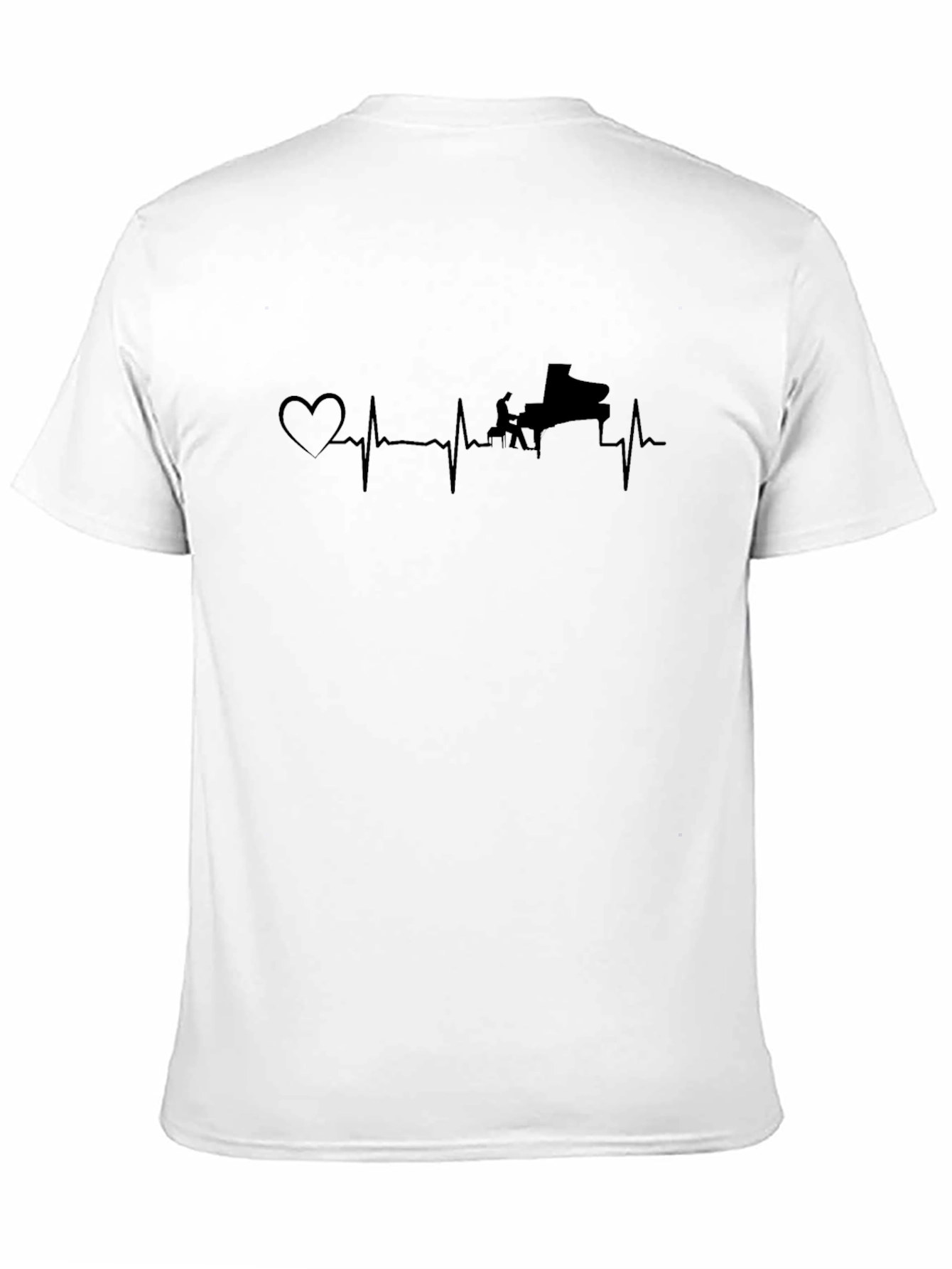 Piano Heartbeat T-Shirt - Musicians Style
