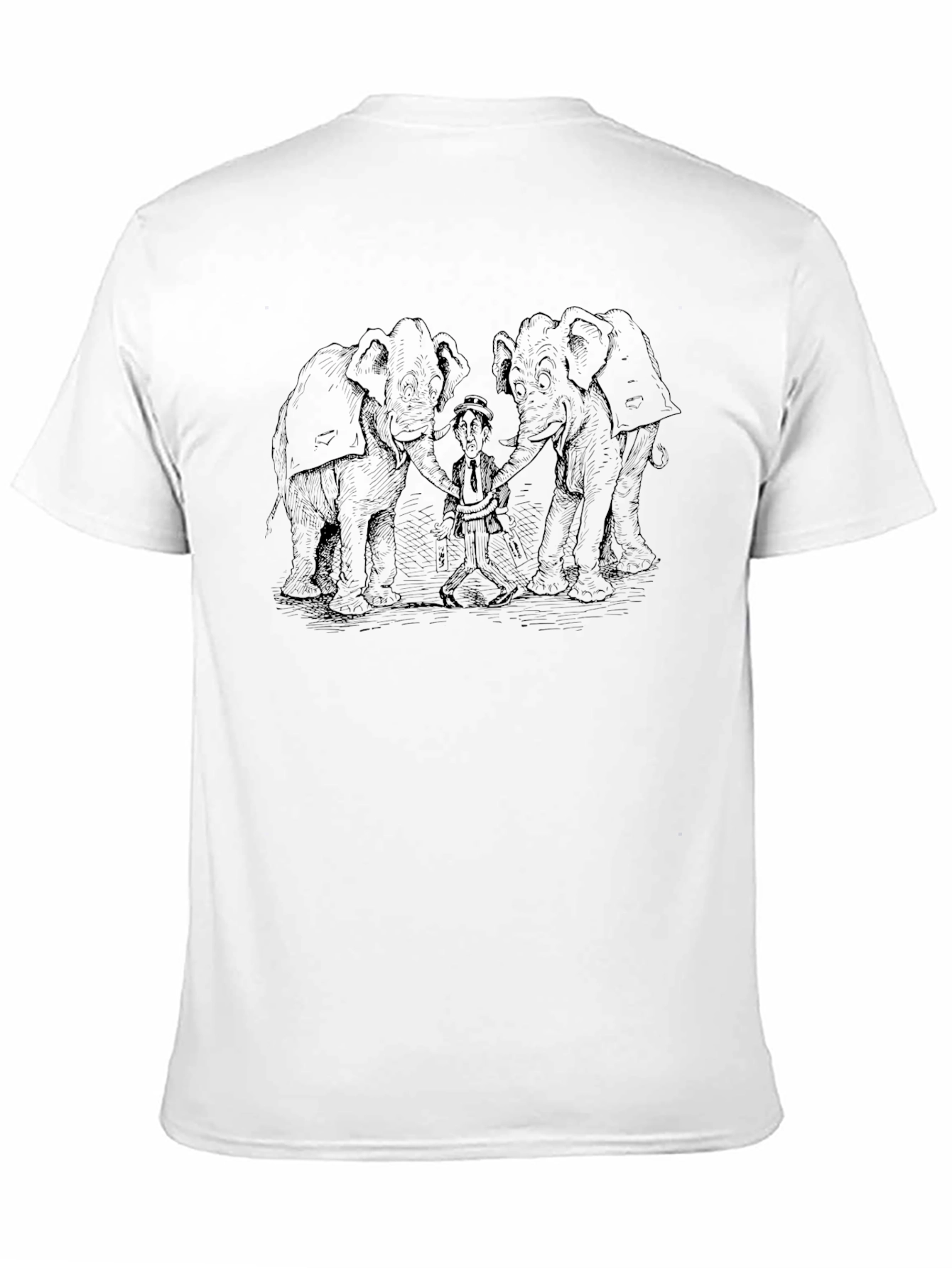 Elephant Squeeze T-Shirt - Classic Cartoon Design